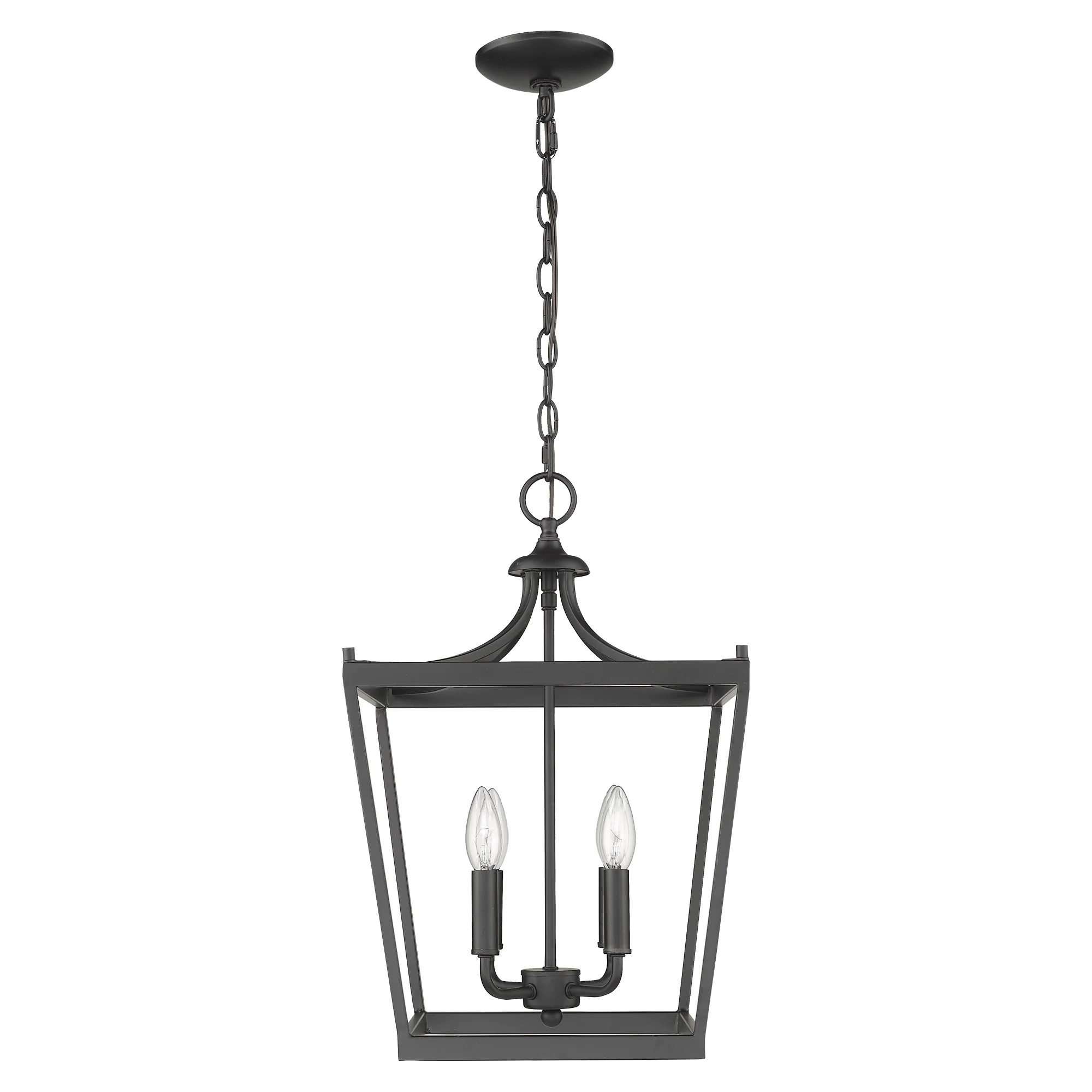Kennedy 4-Light Matte Black Pendant By Homeroots - Image 3