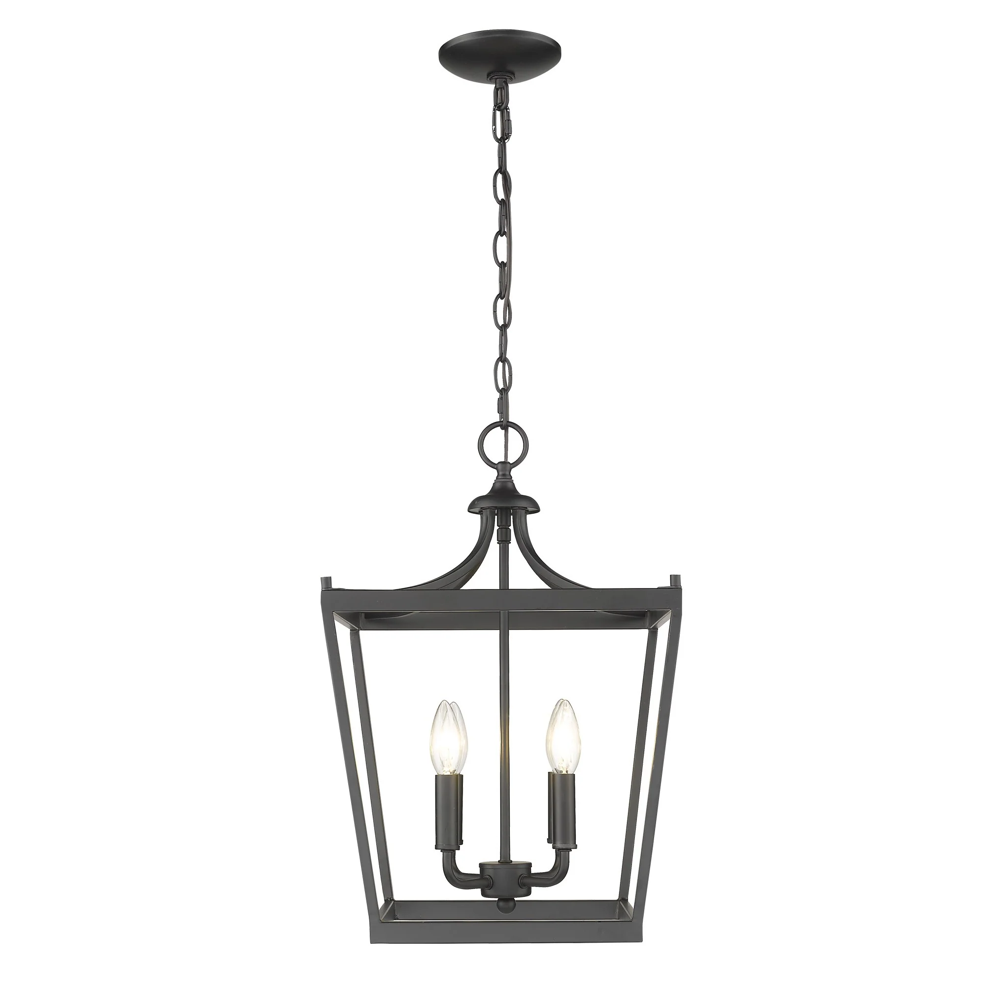 Kennedy 4-Light Matte Black Pendant By Homeroots - Image 4