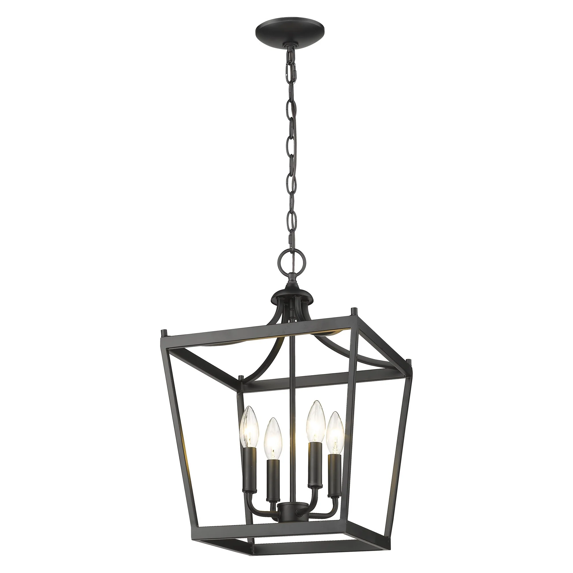 Kennedy 4-Light Matte Black Pendant By Homeroots - Image 5