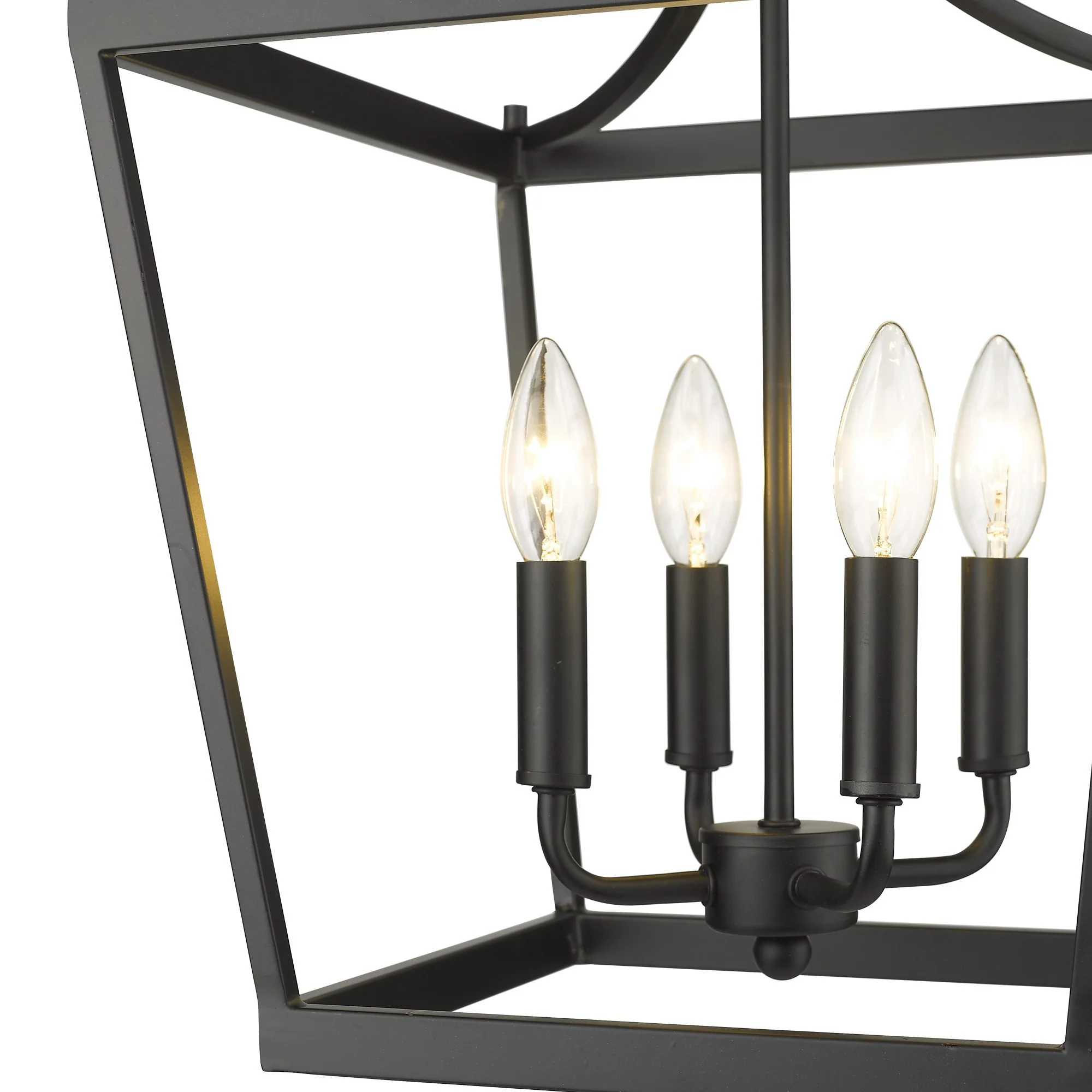 Kennedy 4-Light Matte Black Pendant By Homeroots - Image 6