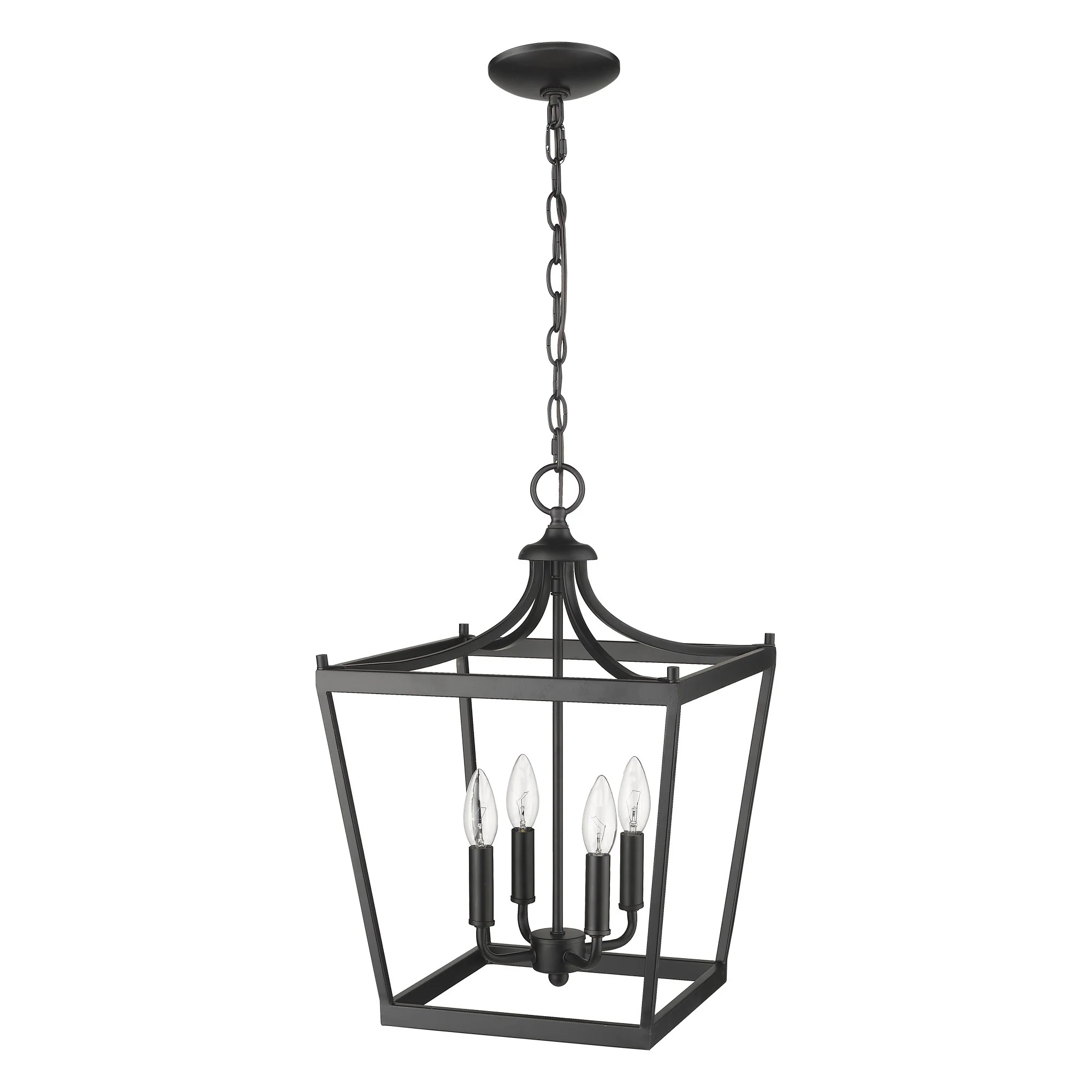 Kennedy 4-Light Matte Black Pendant By Homeroots - Image 7