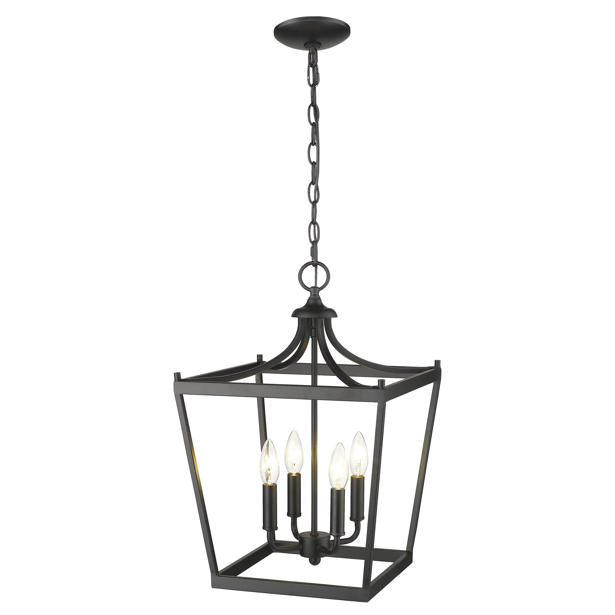 Kennedy 4-Light Matte Black Pendant By Homeroots - Image 8