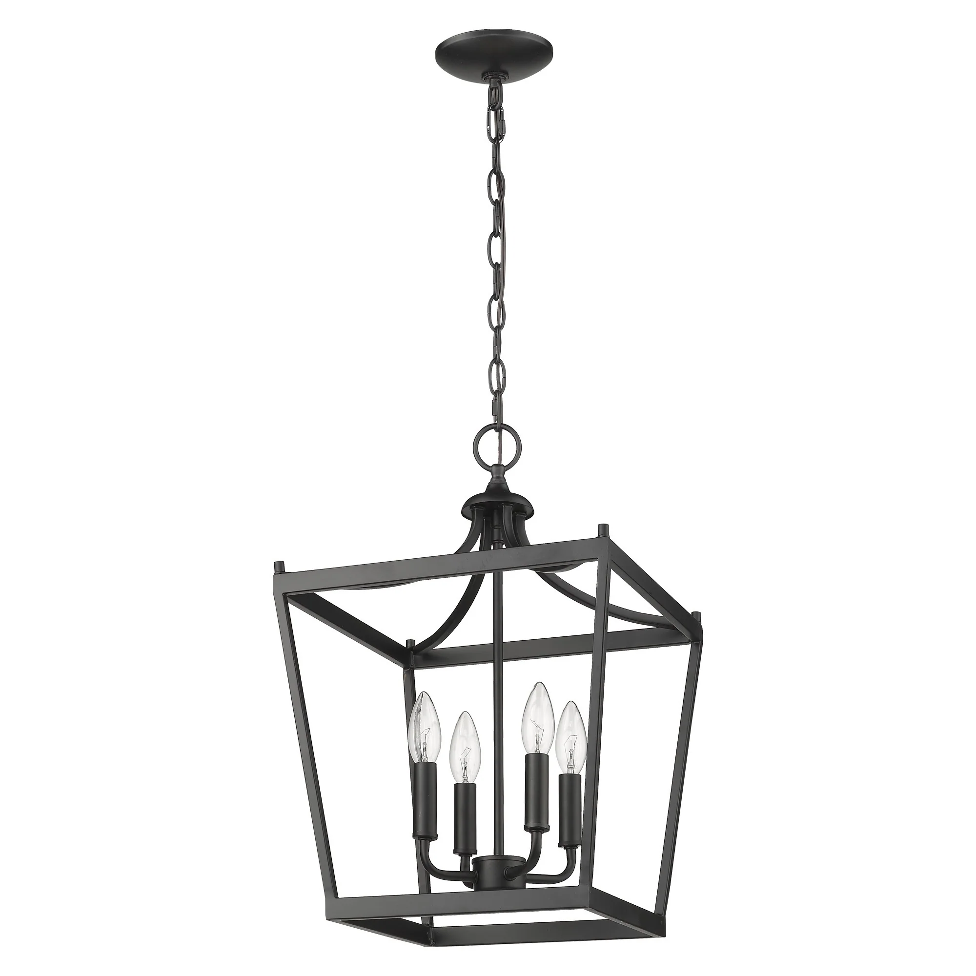 Kennedy 4-Light Matte Black Pendant By Homeroots - Image 9