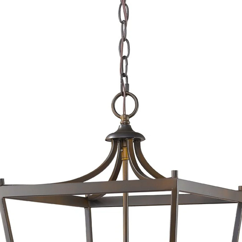 Kennedy 4-Light Oil-Rubbed Bronze Pendant By Homeroots - Image 4