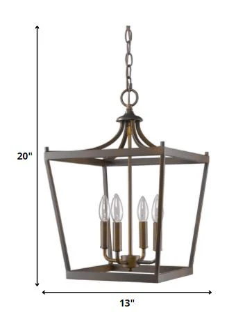 Kennedy 4-Light Oil-Rubbed Bronze Pendant By Homeroots - Image 5