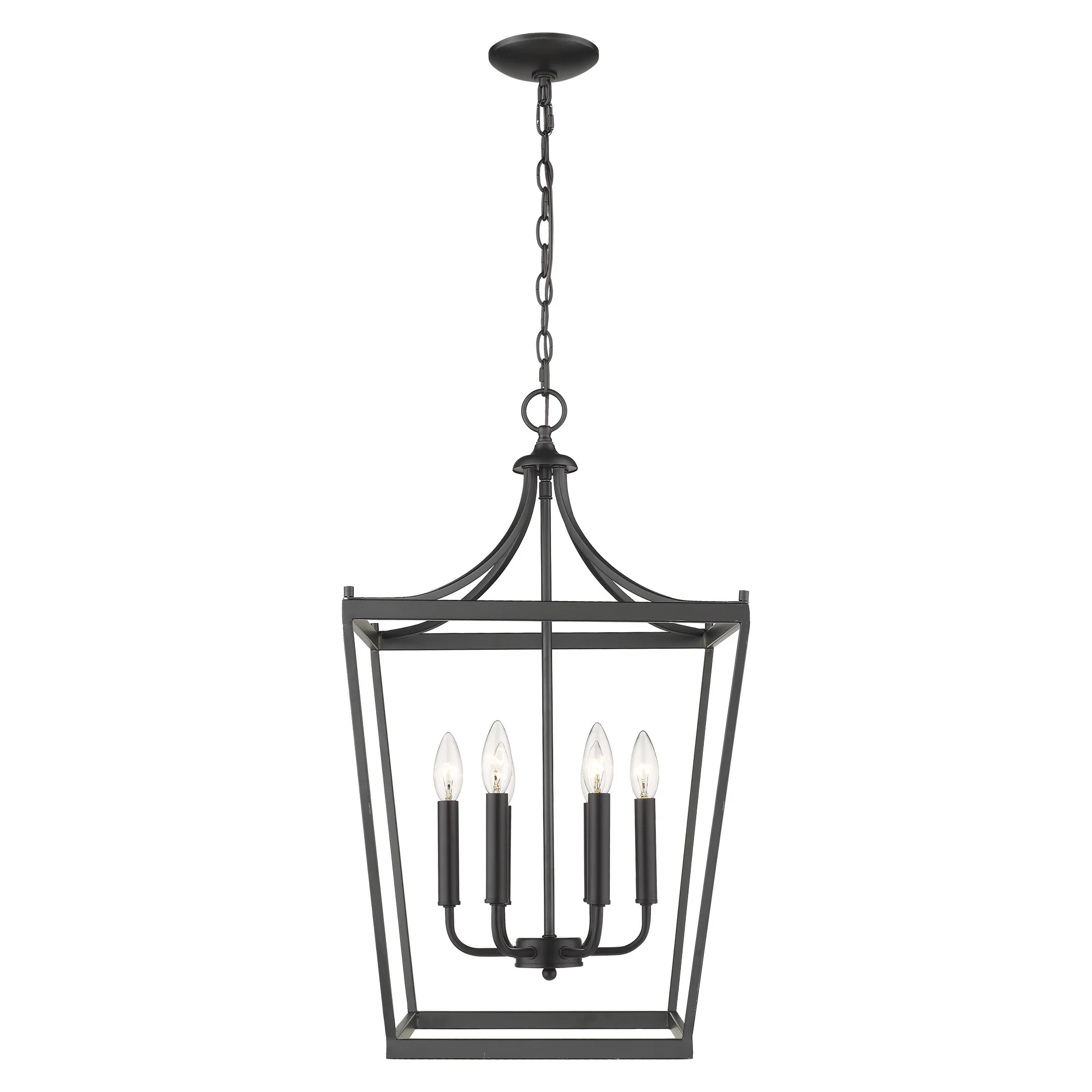 Kennedy 6-Light Matte Black Pendant By Homeroots - Image 4