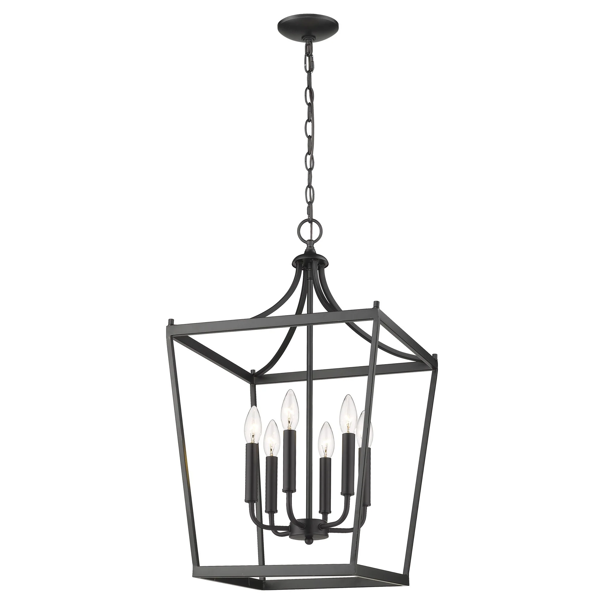 Kennedy 6-Light Matte Black Pendant By Homeroots - Image 5