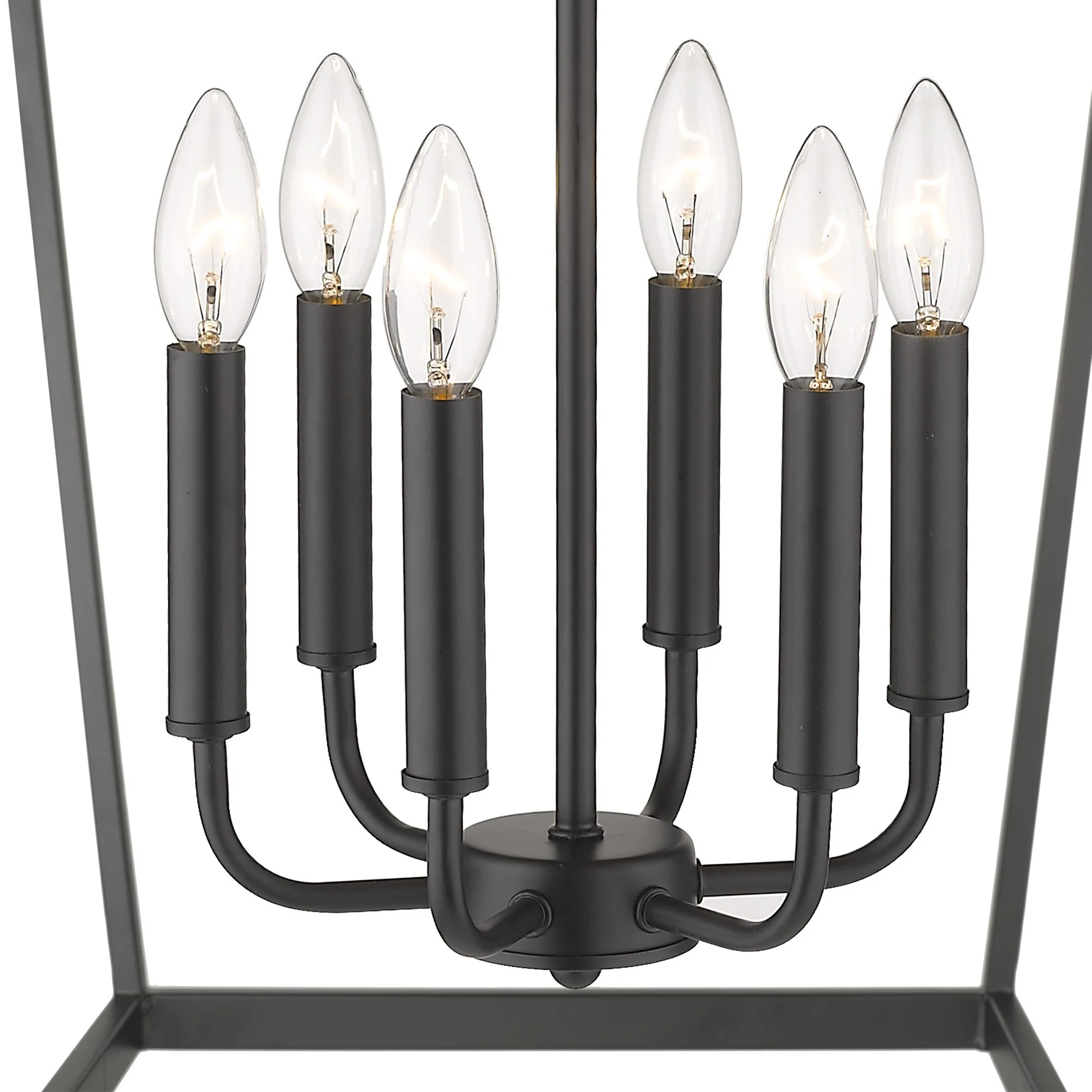 Kennedy 6-Light Matte Black Pendant By Homeroots - Image 6