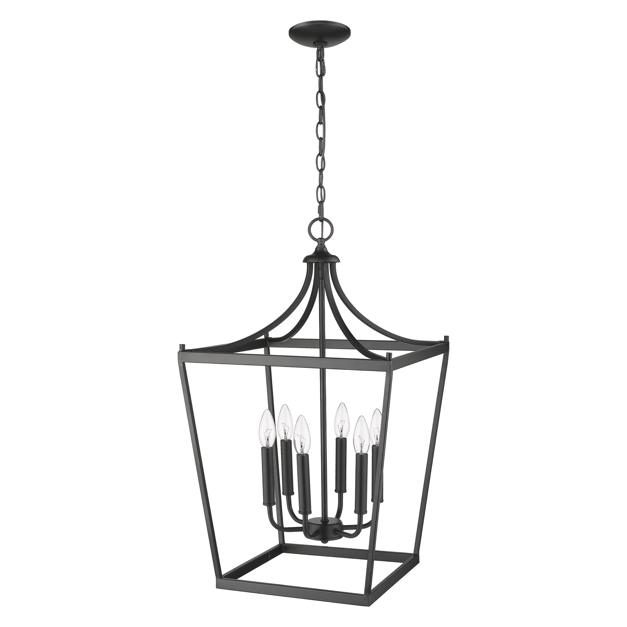 Kennedy 6-Light Matte Black Pendant By Homeroots - Image 7