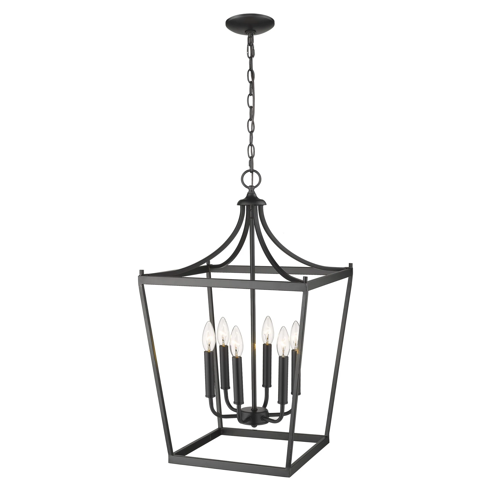 Kennedy 6-Light Matte Black Pendant By Homeroots - Image 8