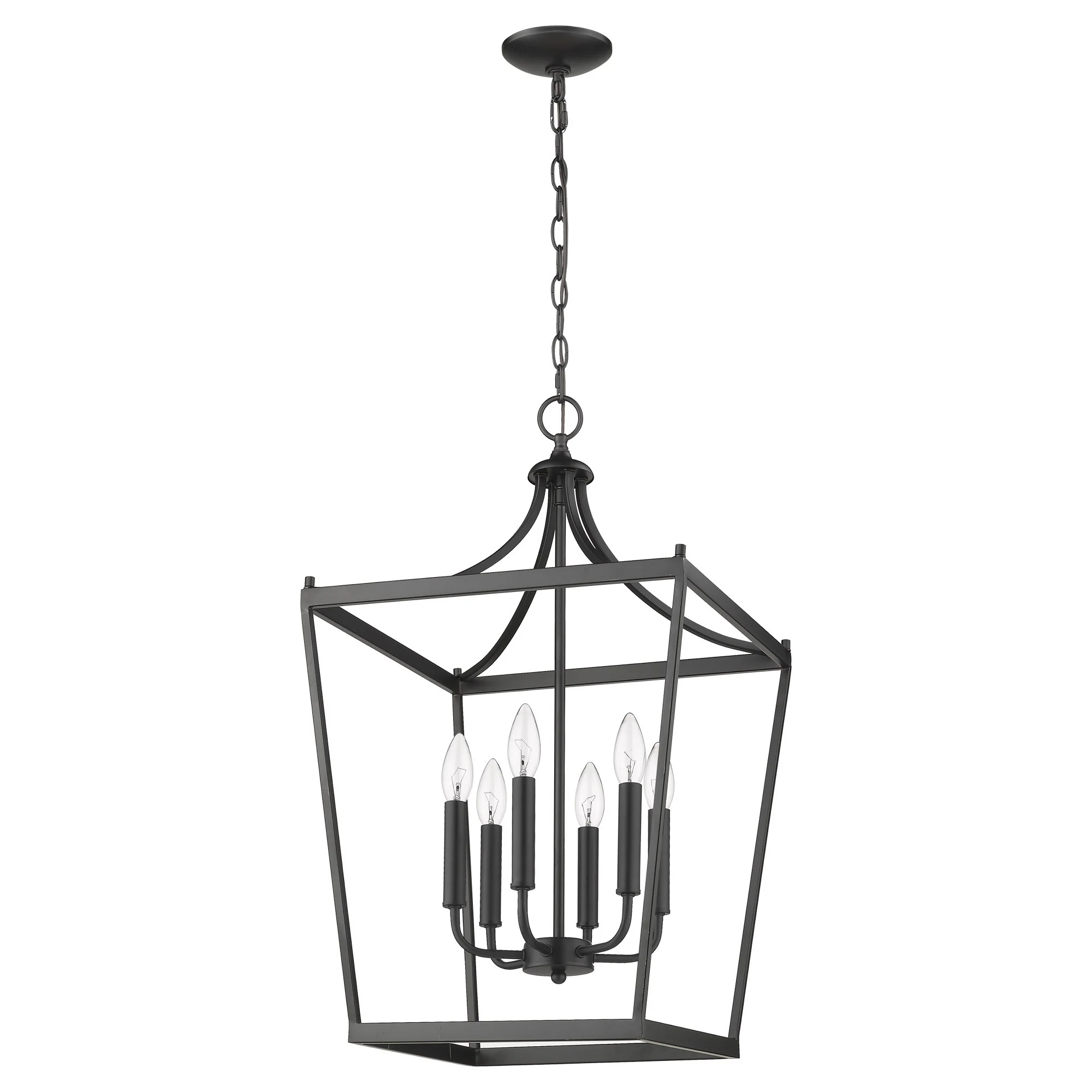 Kennedy 6-Light Matte Black Pendant By Homeroots - Image 9