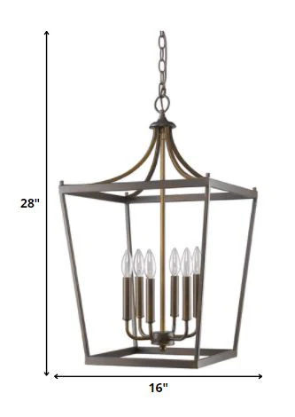 Kennedy 6-Light Oil-Rubbed Bronze Foyer Pendant By Homeroots - Image 5