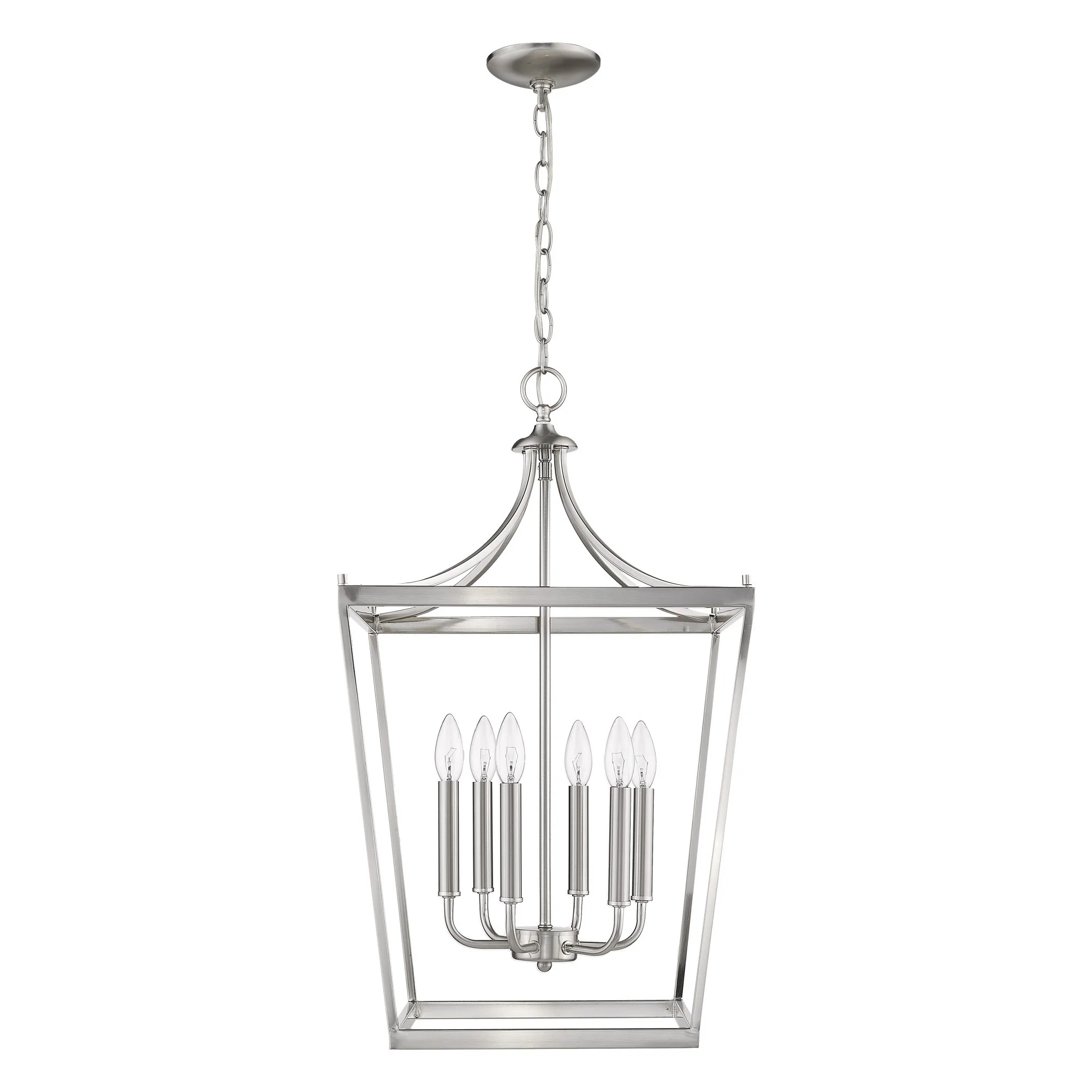 Kennedy 6-Light Satin Nickel Pendant By Homeroots - Image 3