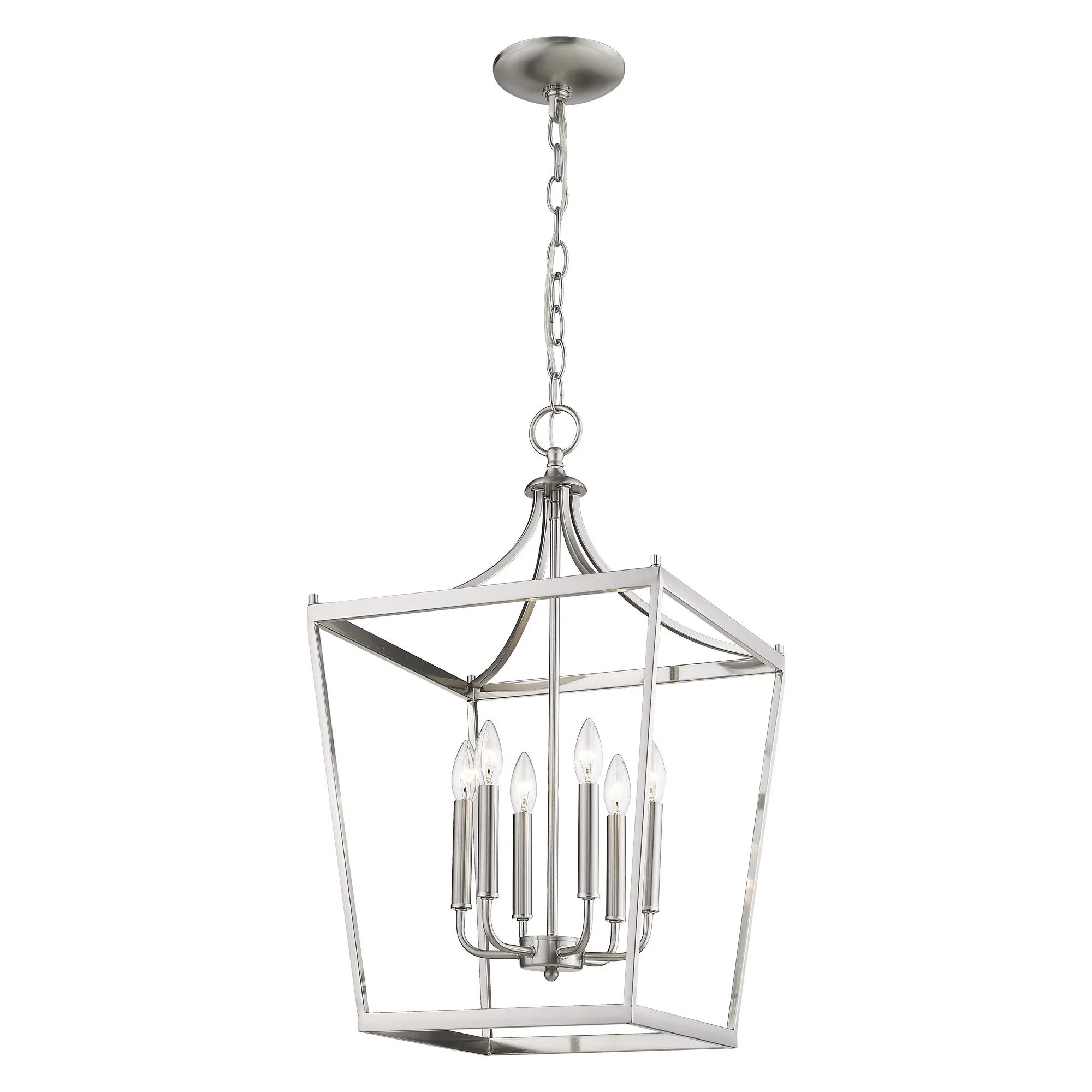 Kennedy 6-Light Satin Nickel Pendant By Homeroots - Image 5