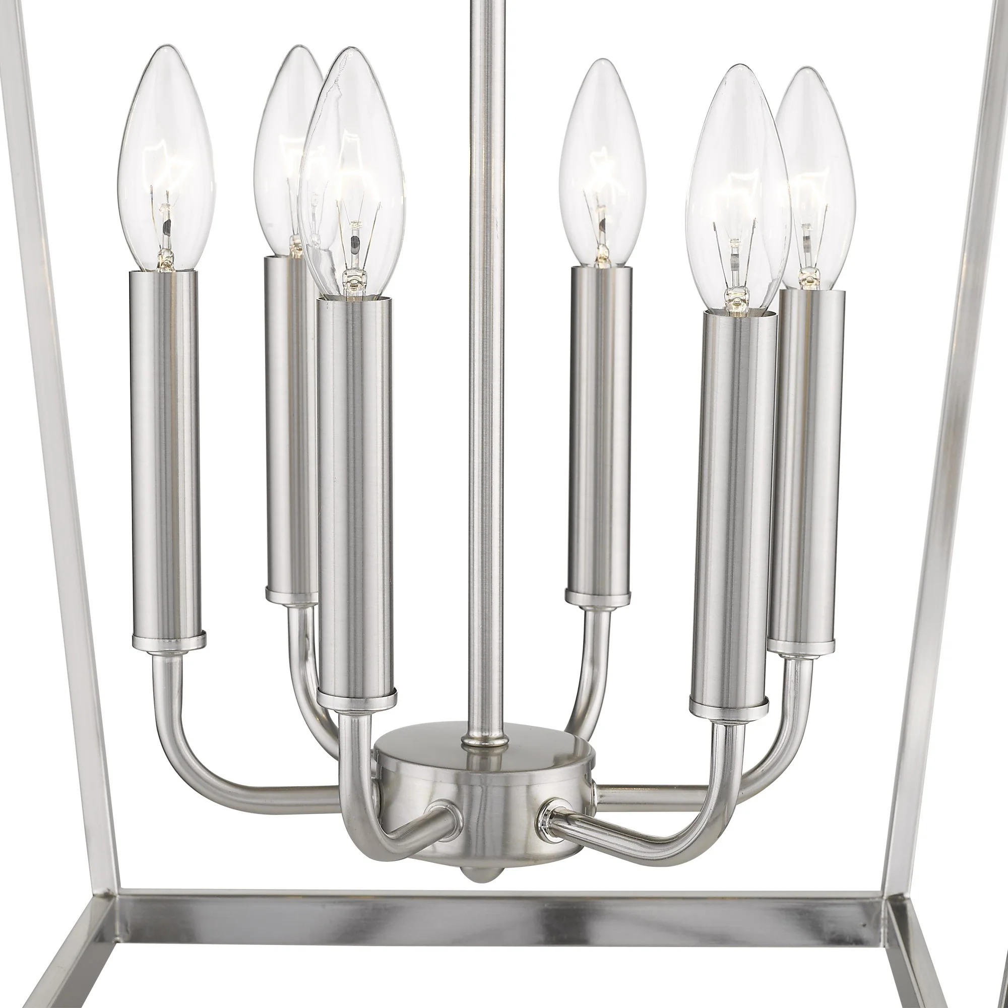 Kennedy 6-Light Satin Nickel Pendant By Homeroots - Image 6