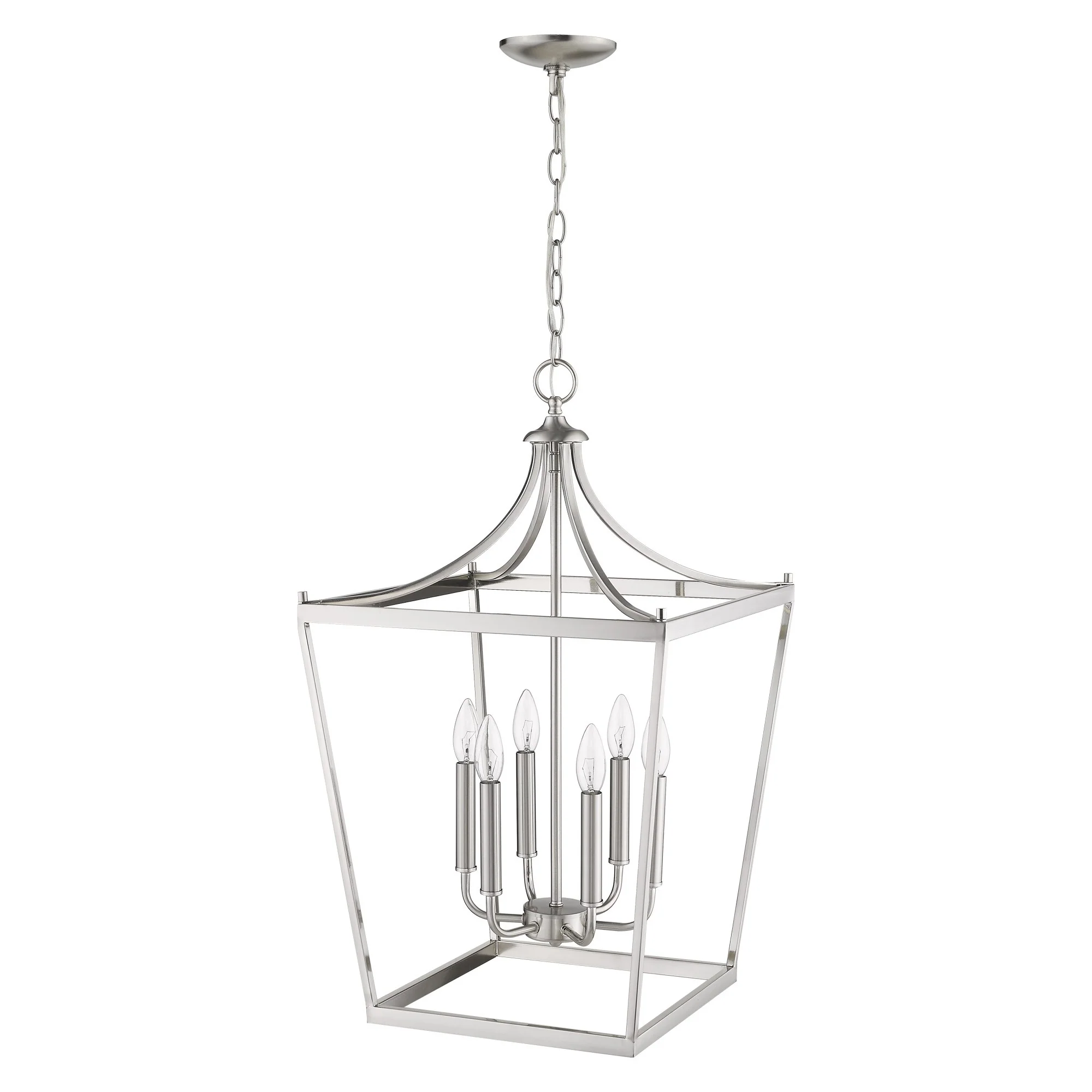 Kennedy 6-Light Satin Nickel Pendant By Homeroots - Image 7