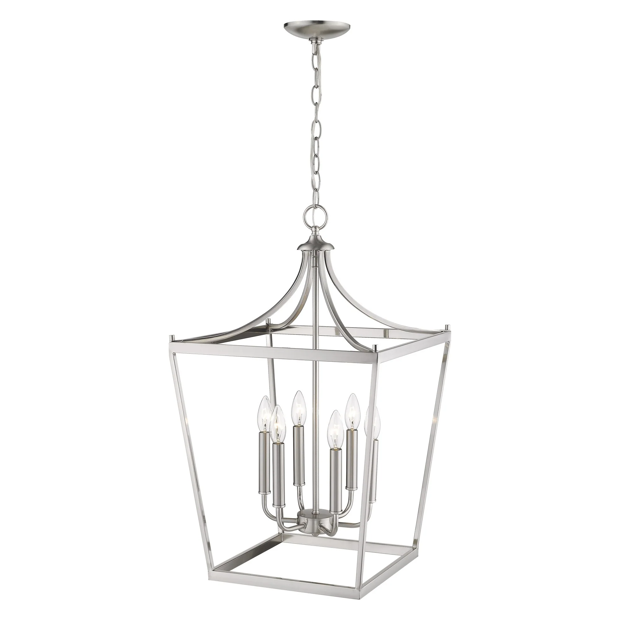 Kennedy 6-Light Satin Nickel Pendant By Homeroots - Image 8
