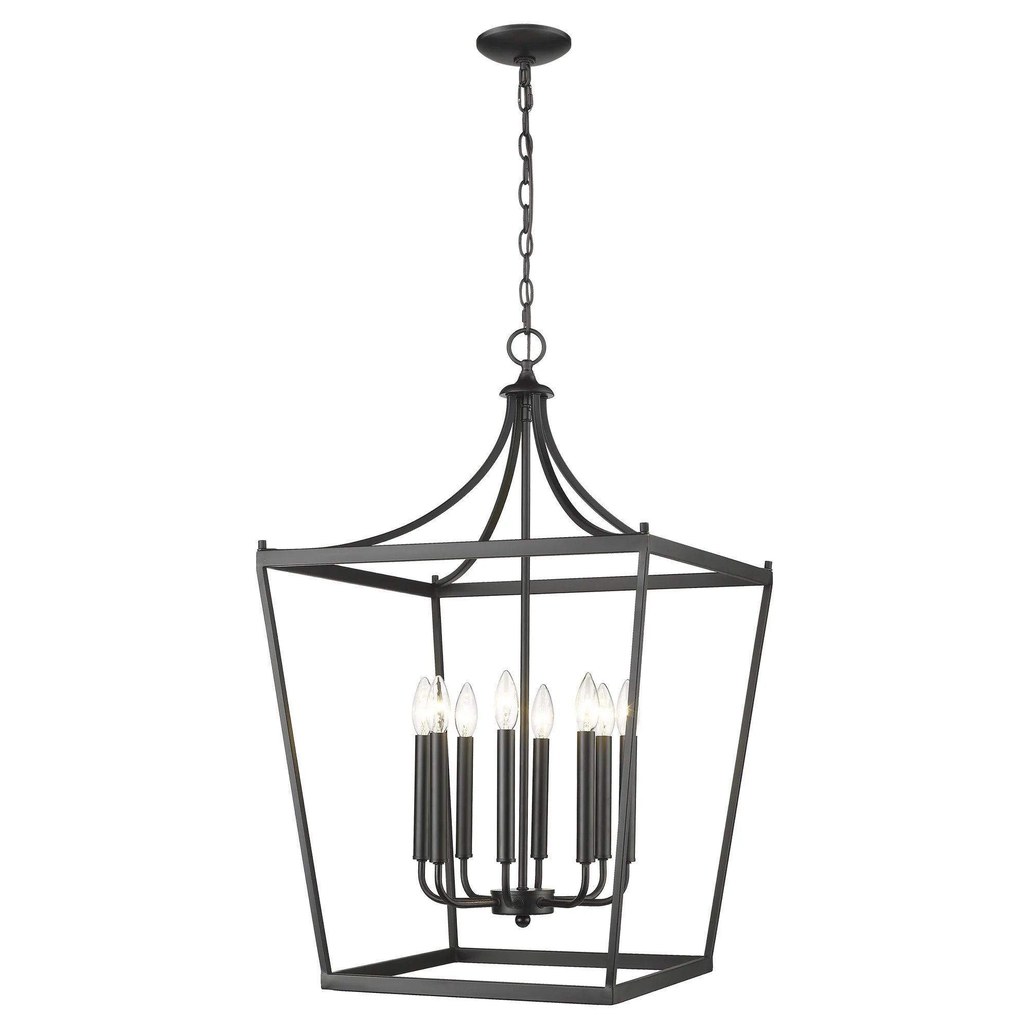 Kennedy 8-Light Matte Black Pendant By Homeroots - Image 2