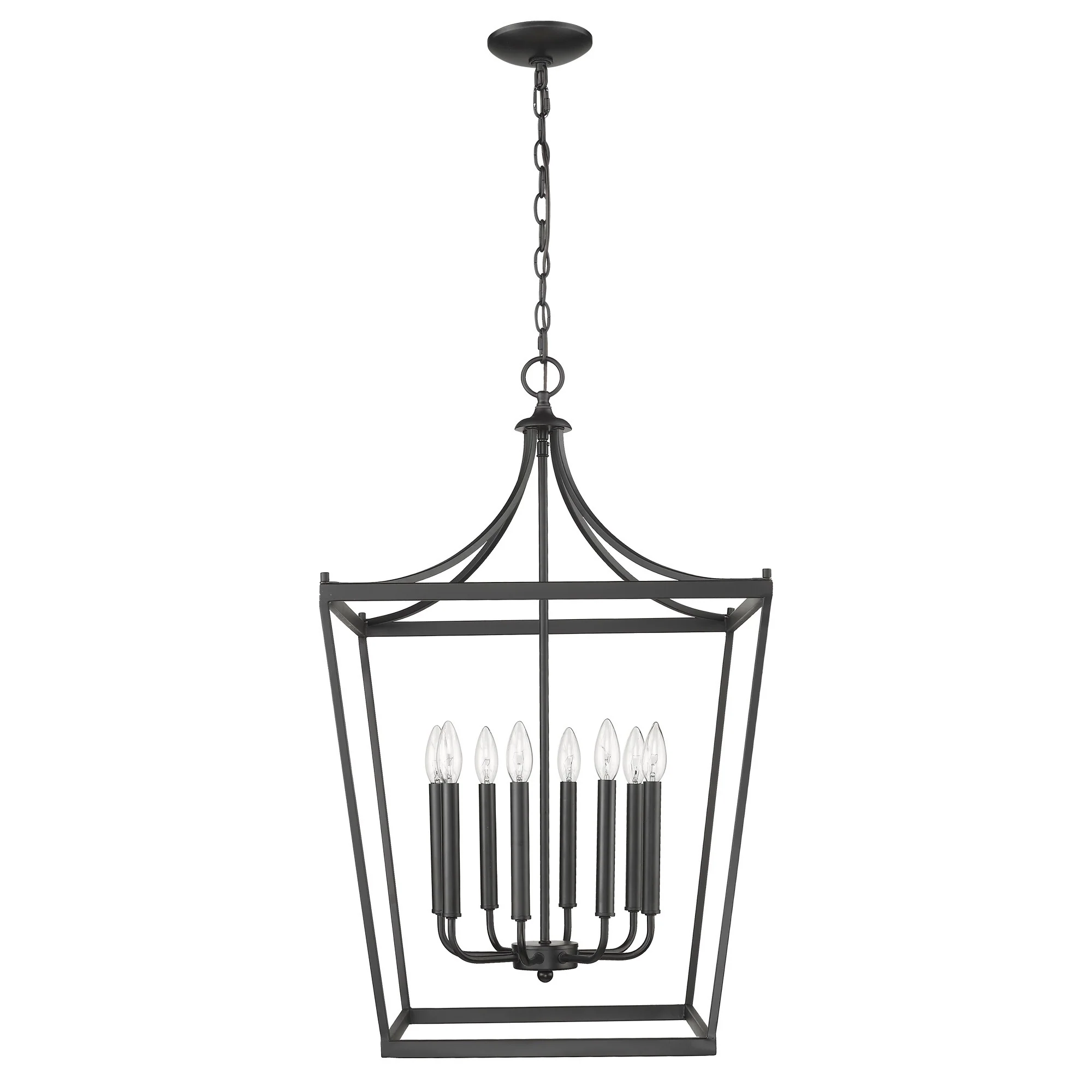 Kennedy 8-Light Matte Black Pendant By Homeroots - Image 3