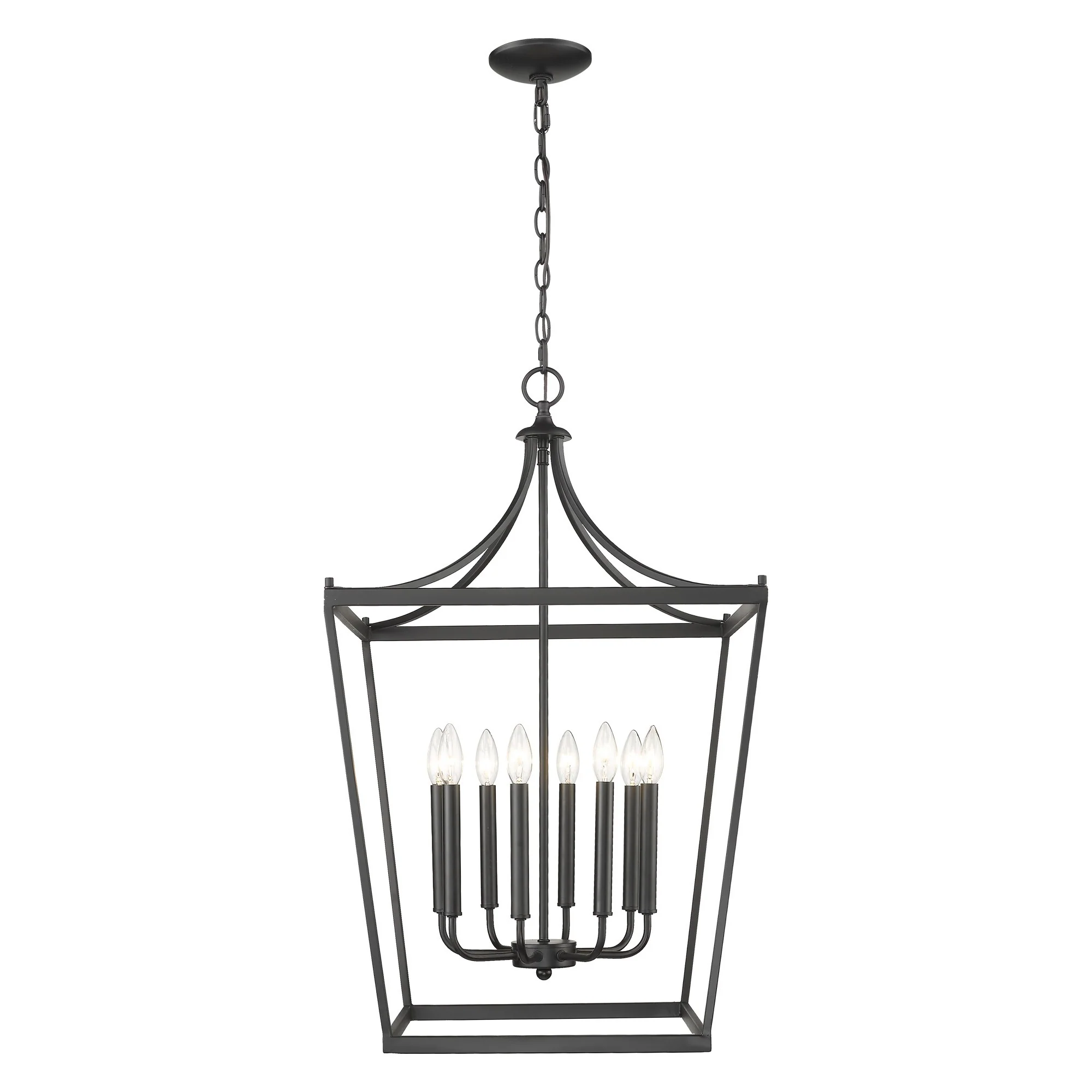 Kennedy 8-Light Matte Black Pendant By Homeroots - Image 4