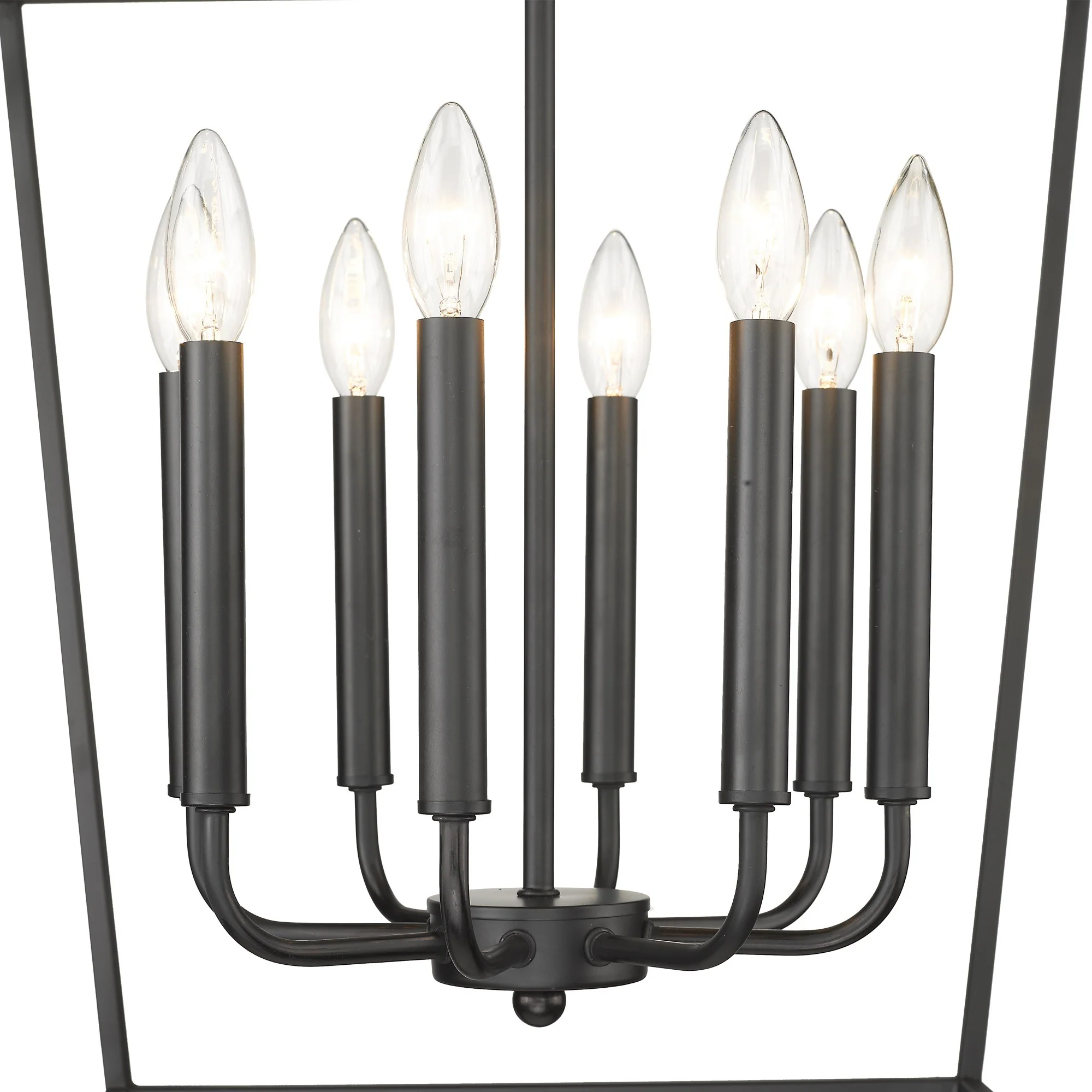 Kennedy 8-Light Matte Black Pendant By Homeroots - Image 6