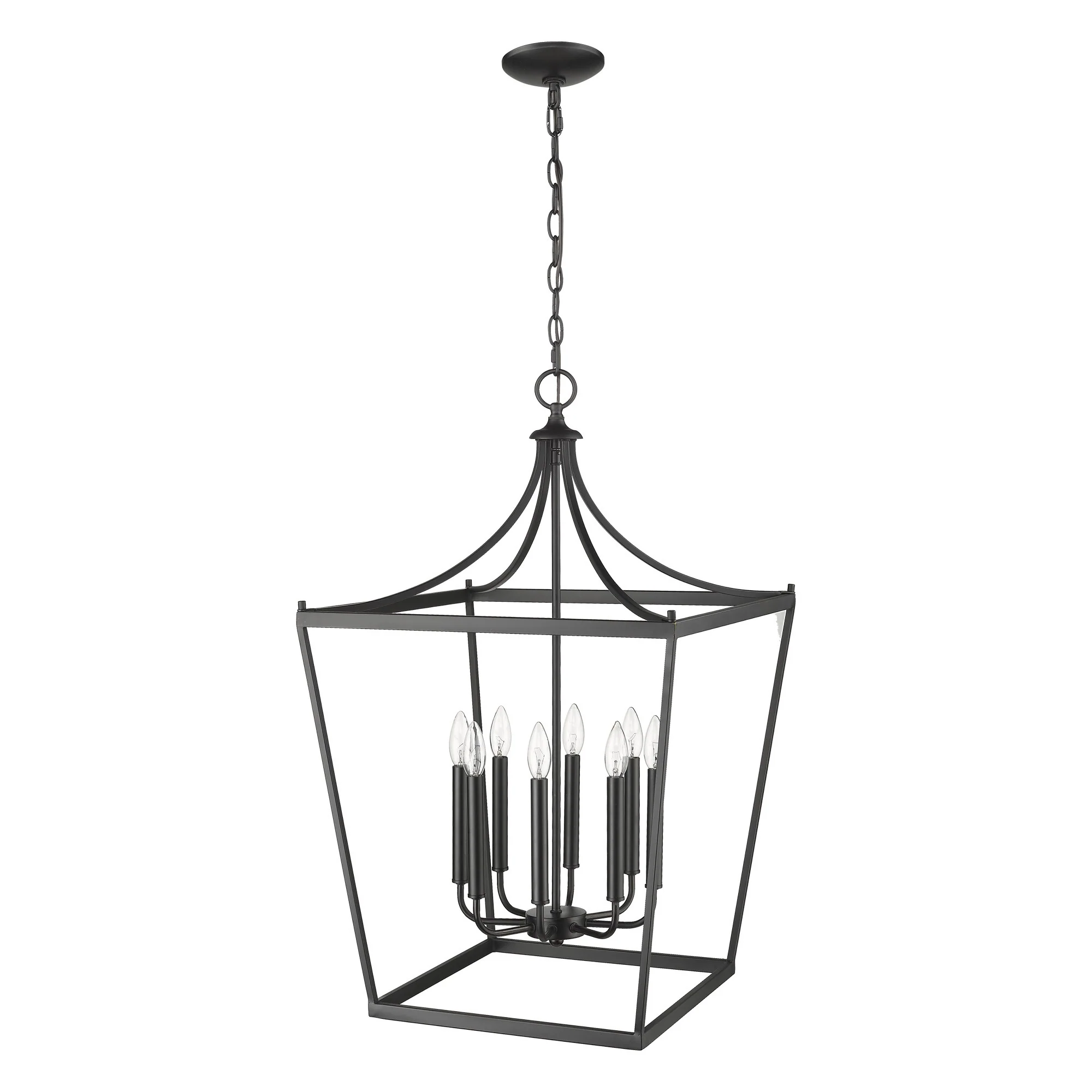 Kennedy 8-Light Matte Black Pendant By Homeroots - Image 7