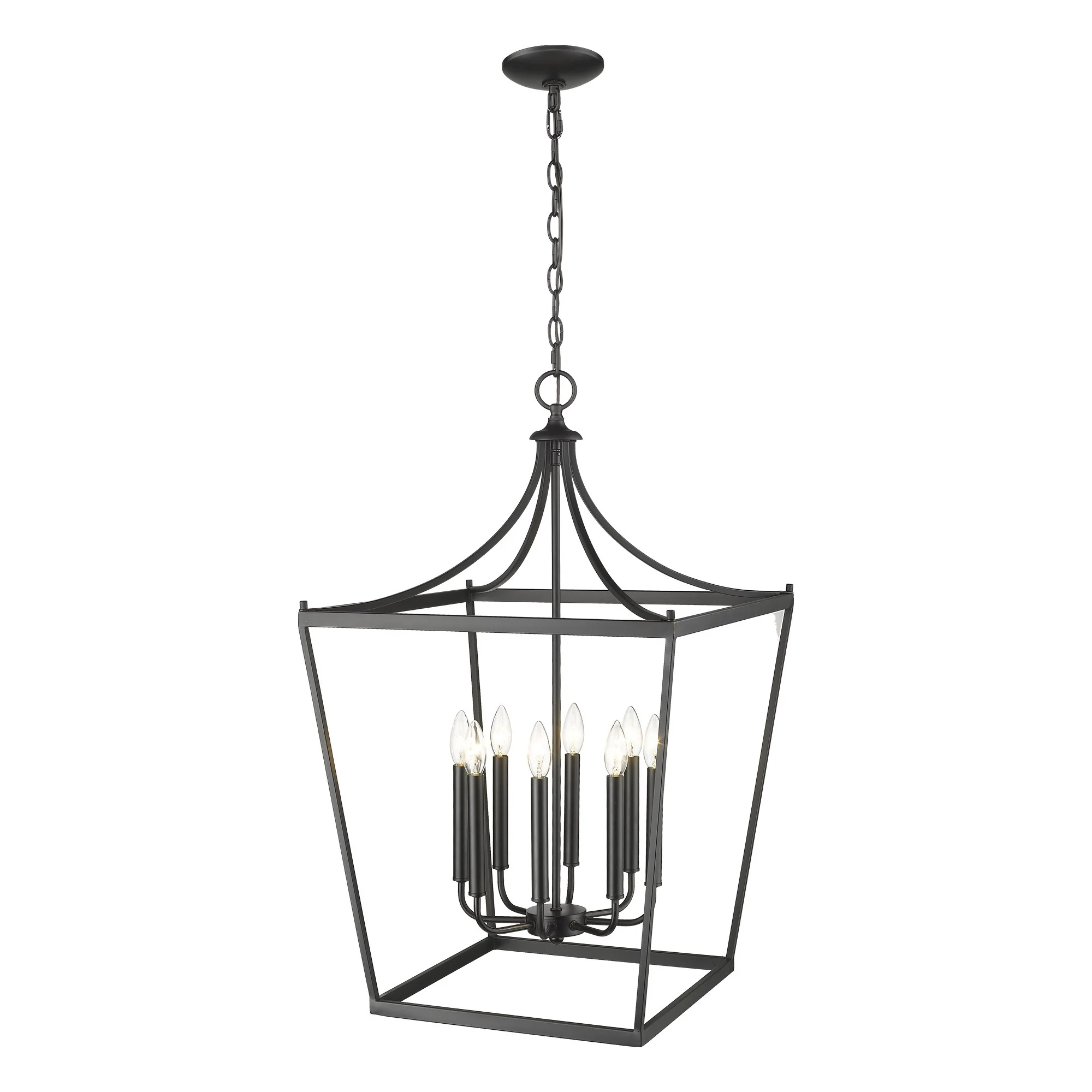 Kennedy 8-Light Matte Black Pendant By Homeroots - Image 8
