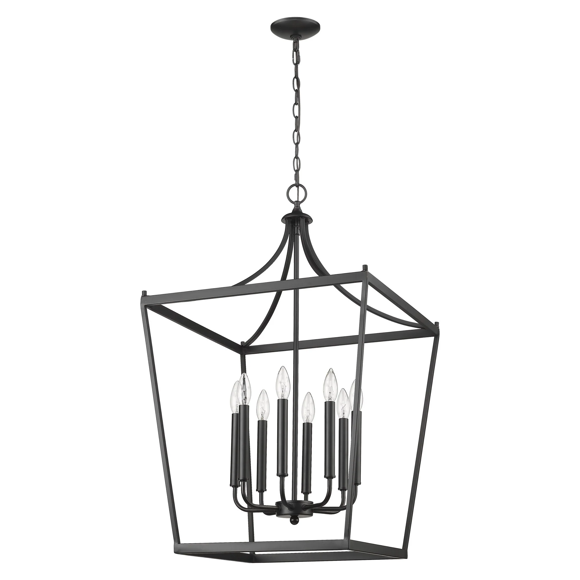 Kennedy 8-Light Matte Black Pendant By Homeroots - Image 9