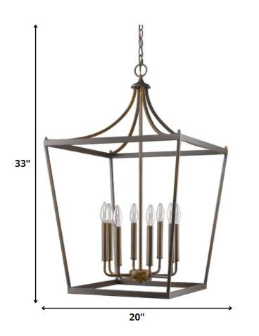 Kennedy 8-Light Oil-Rubbed Bronze Foyer Pendant By Homeroots - Image 5