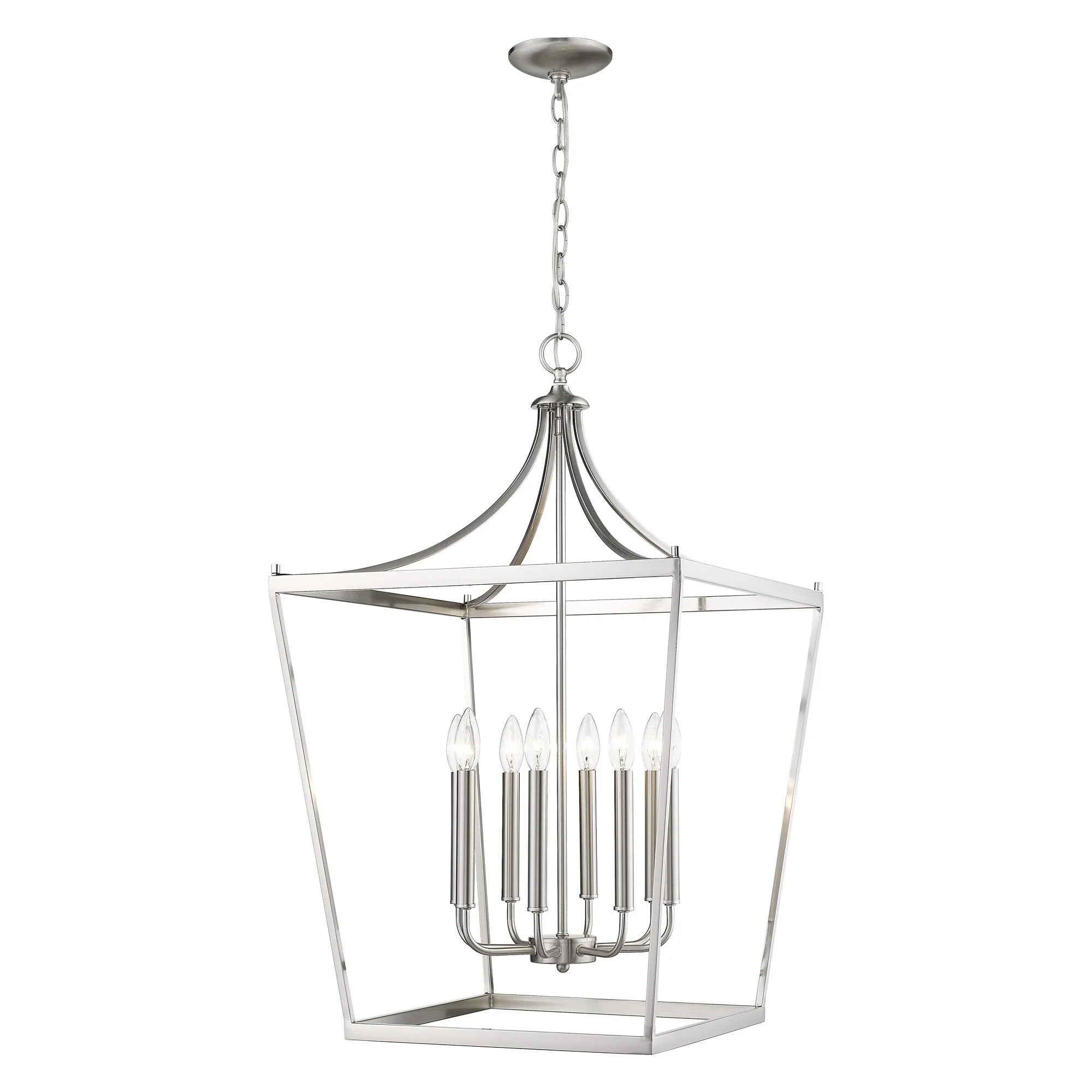 Kennedy 8-Light Satin Nickel Pendant By Homeroots - Image 2