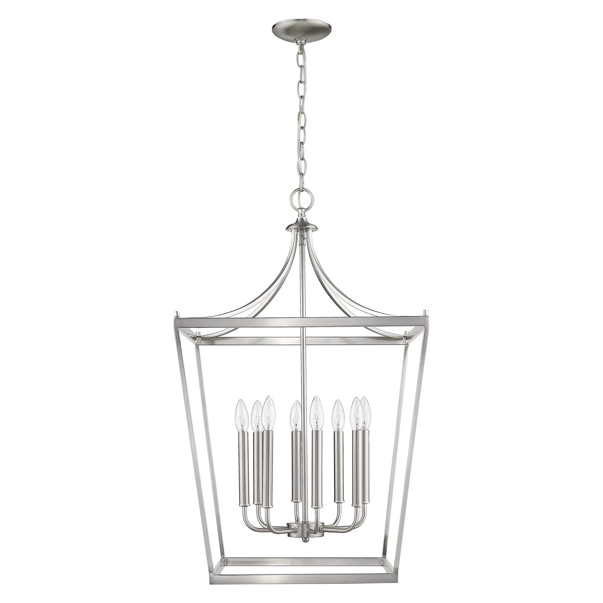 Kennedy 8-Light Satin Nickel Pendant By Homeroots - Image 3
