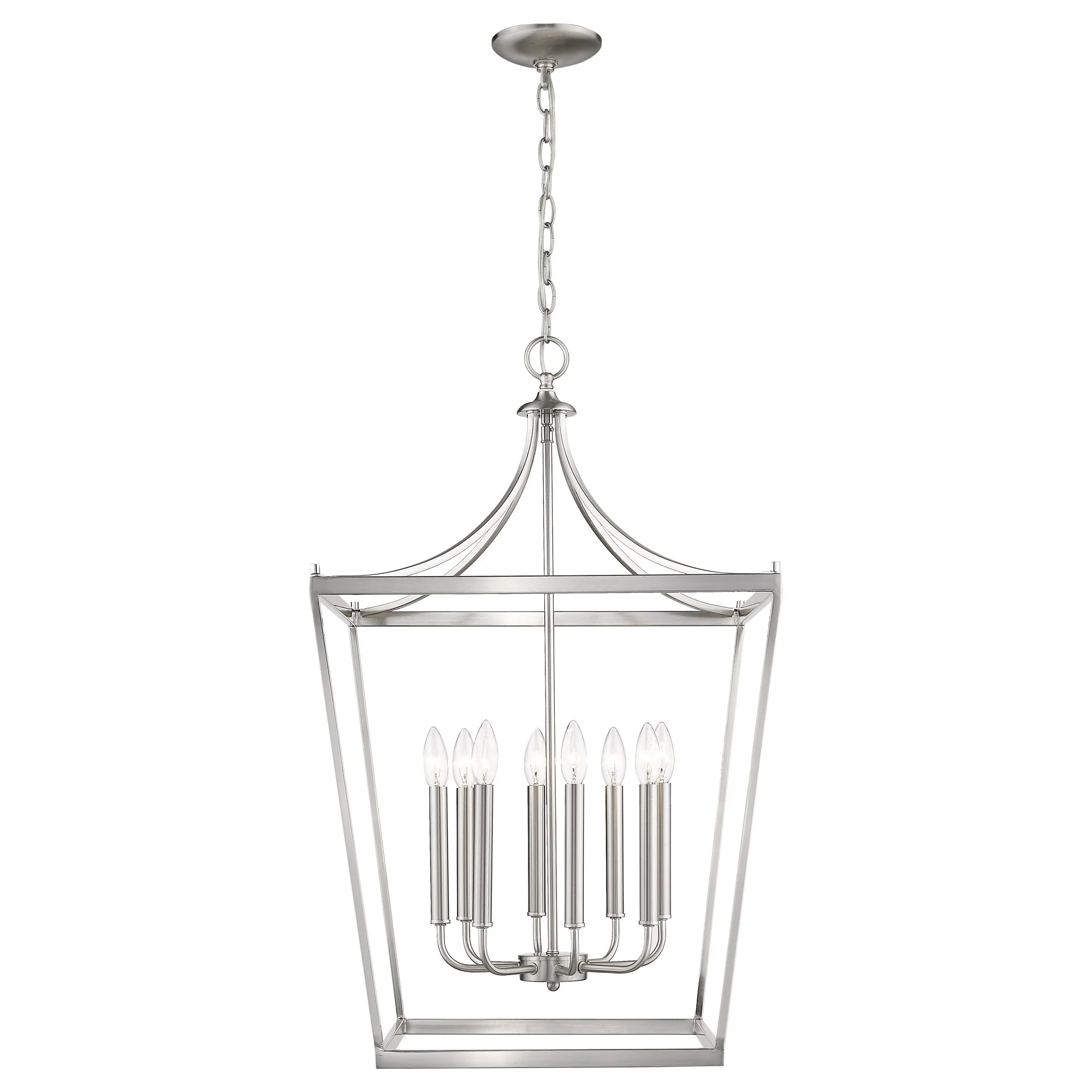 Kennedy 8-Light Satin Nickel Pendant By Homeroots - Image 4