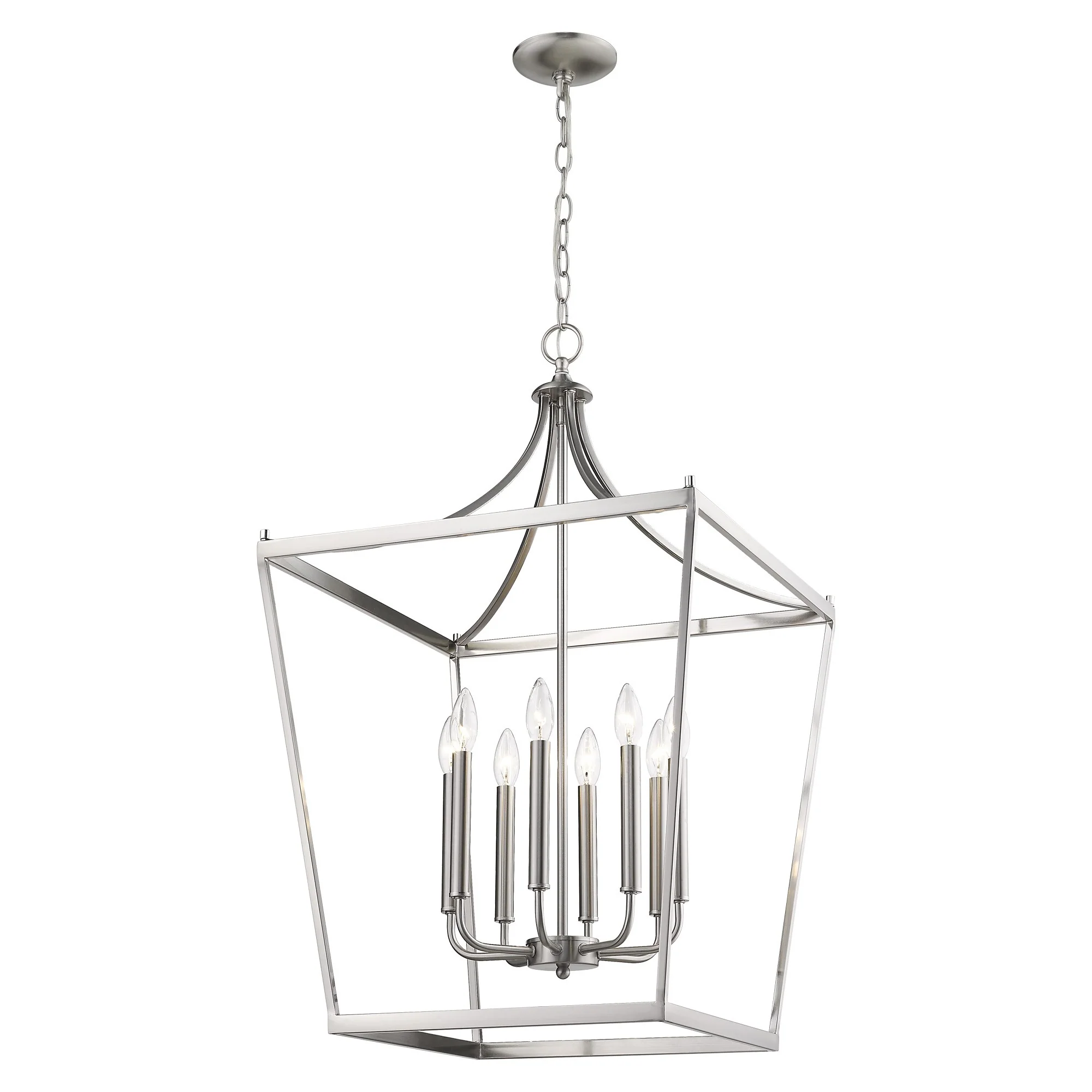 Kennedy 8-Light Satin Nickel Pendant By Homeroots - Image 5