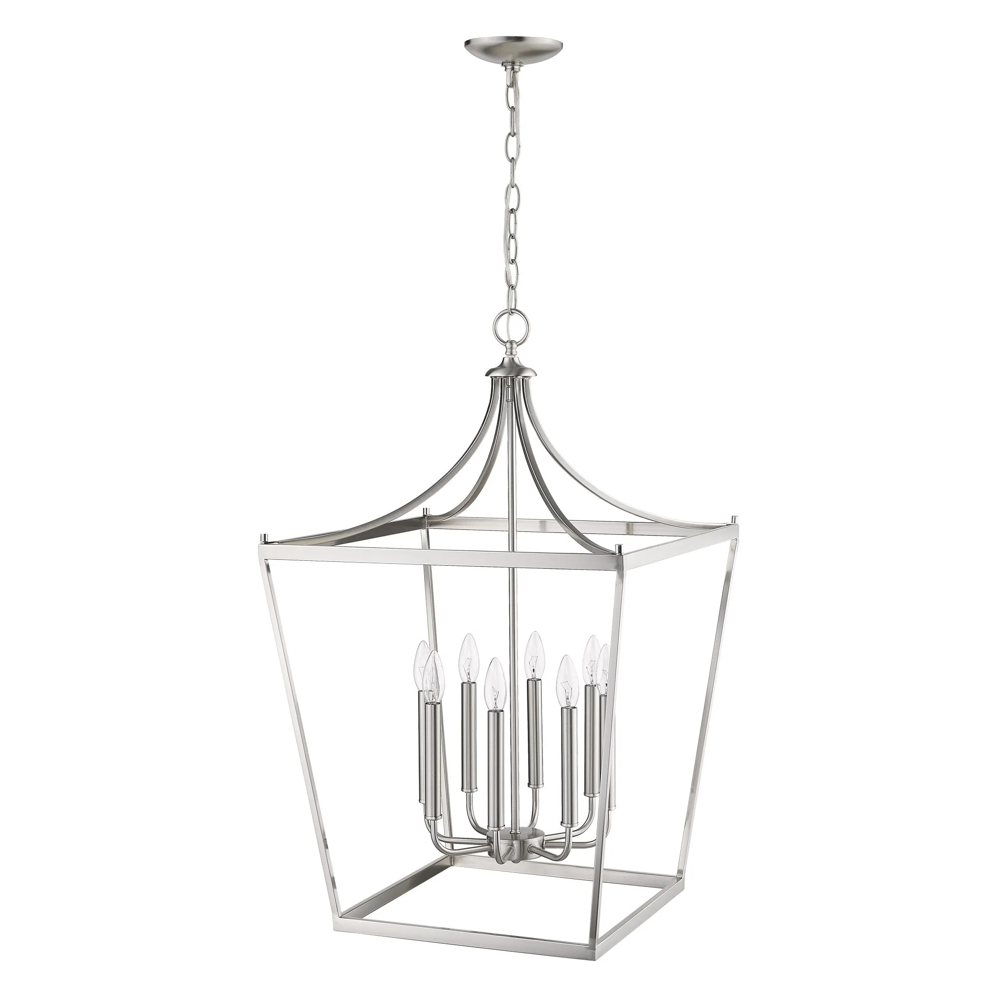 Kennedy 8-Light Satin Nickel Pendant By Homeroots - Image 7