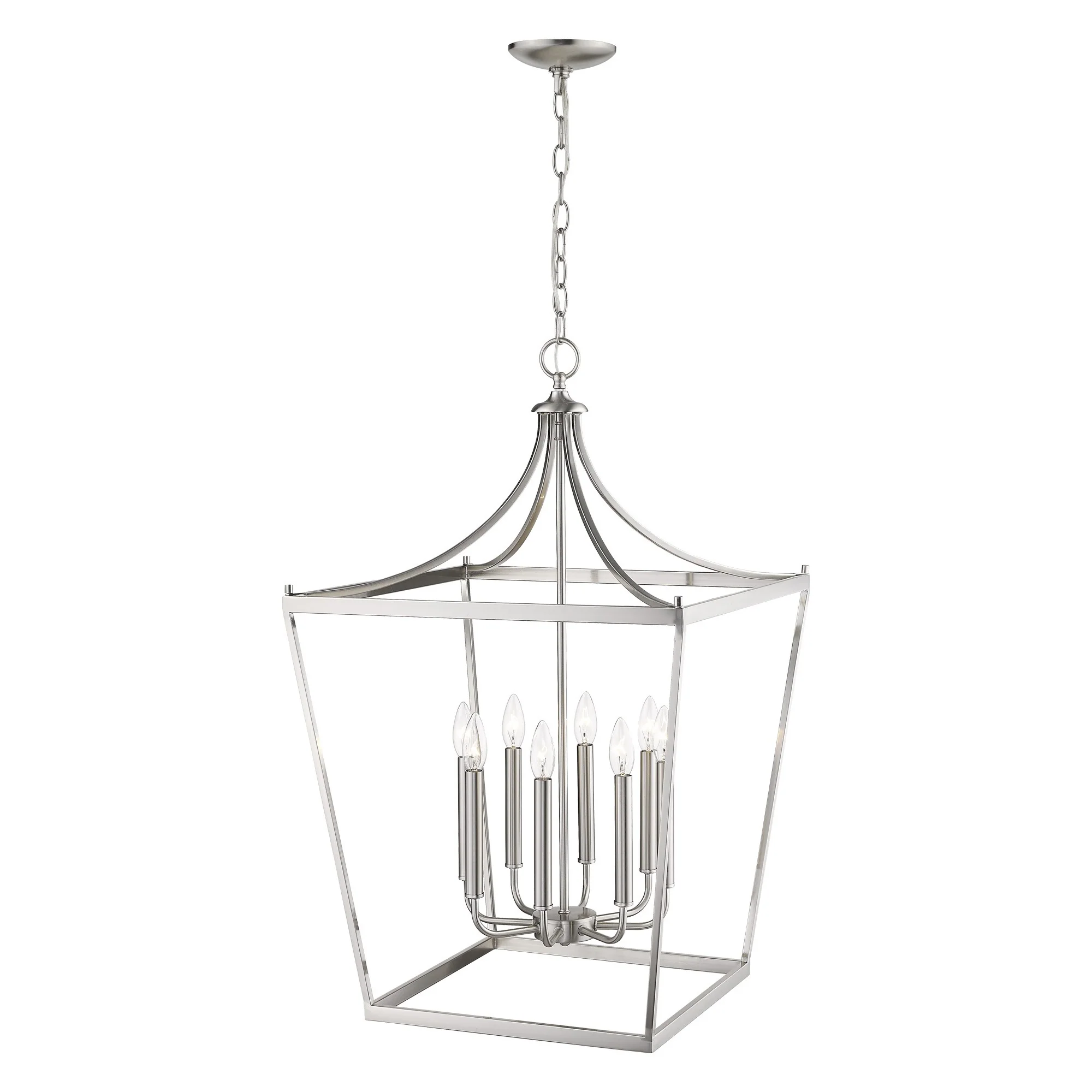 Kennedy 8-Light Satin Nickel Pendant By Homeroots - Image 8