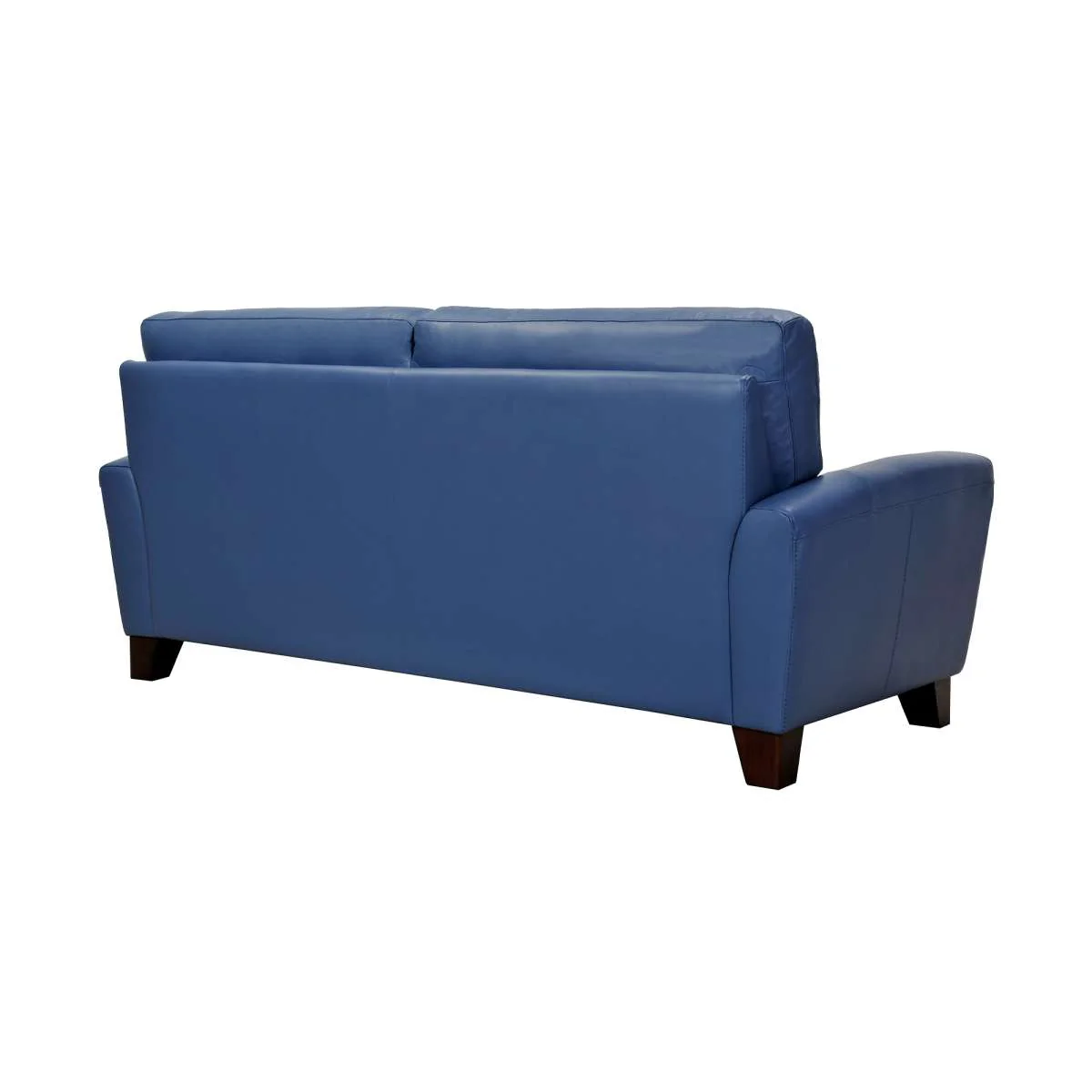 Kester 81" Square Arm Blue Genuine Leather Sofa By Armen Living - Image 4