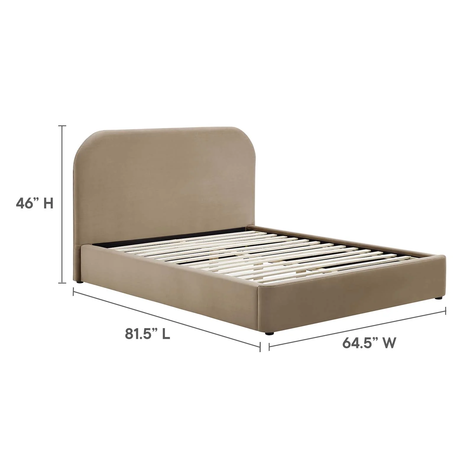 Keynote Performance Velvet Curved Full Platform Bed By Modway - MOD-7139 - Image 14