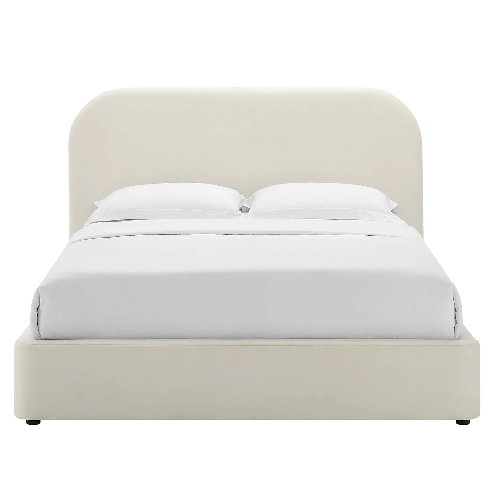 Keynote Performance Velvet Curved Queen Platform Bed By Modway - MOD-7141 - Image 4