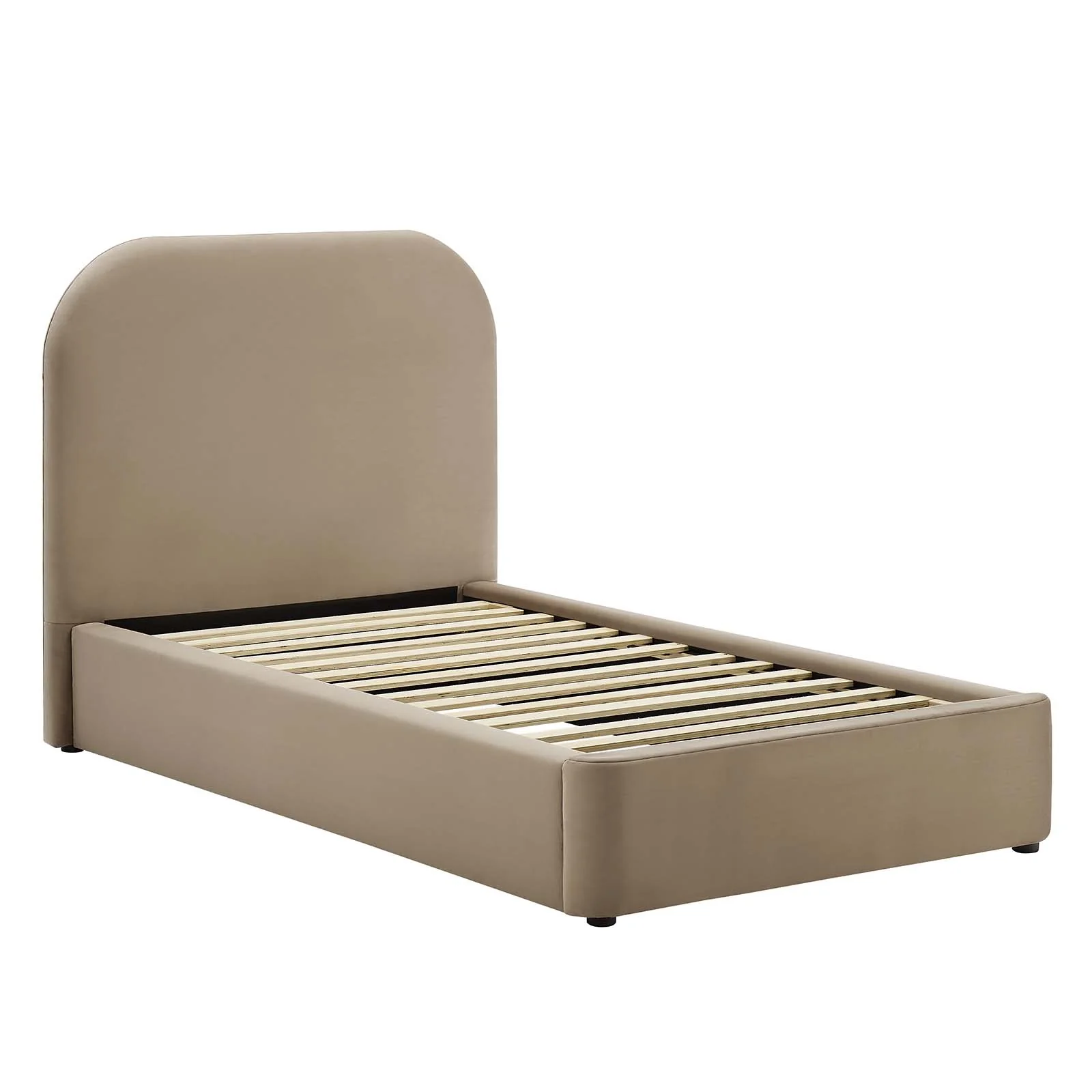 Keynote Performance Velvet Curved Twin Platform Bed By Modway - MOD-7137 - Image 10