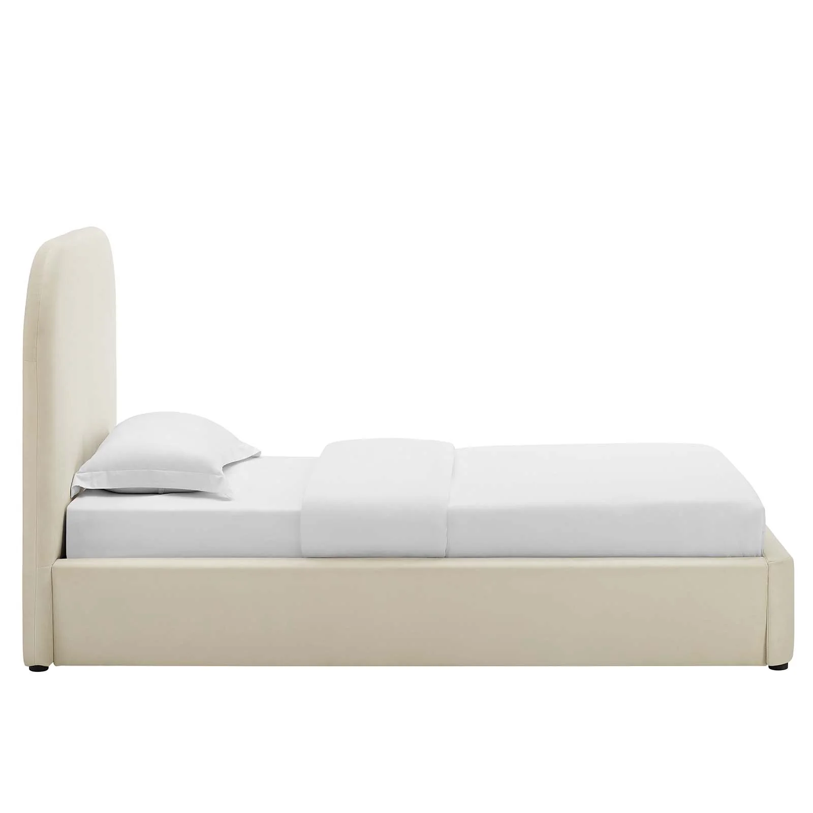 Keynote Performance Velvet Curved Twin Platform Bed By Modway - MOD-7137 - Image 3