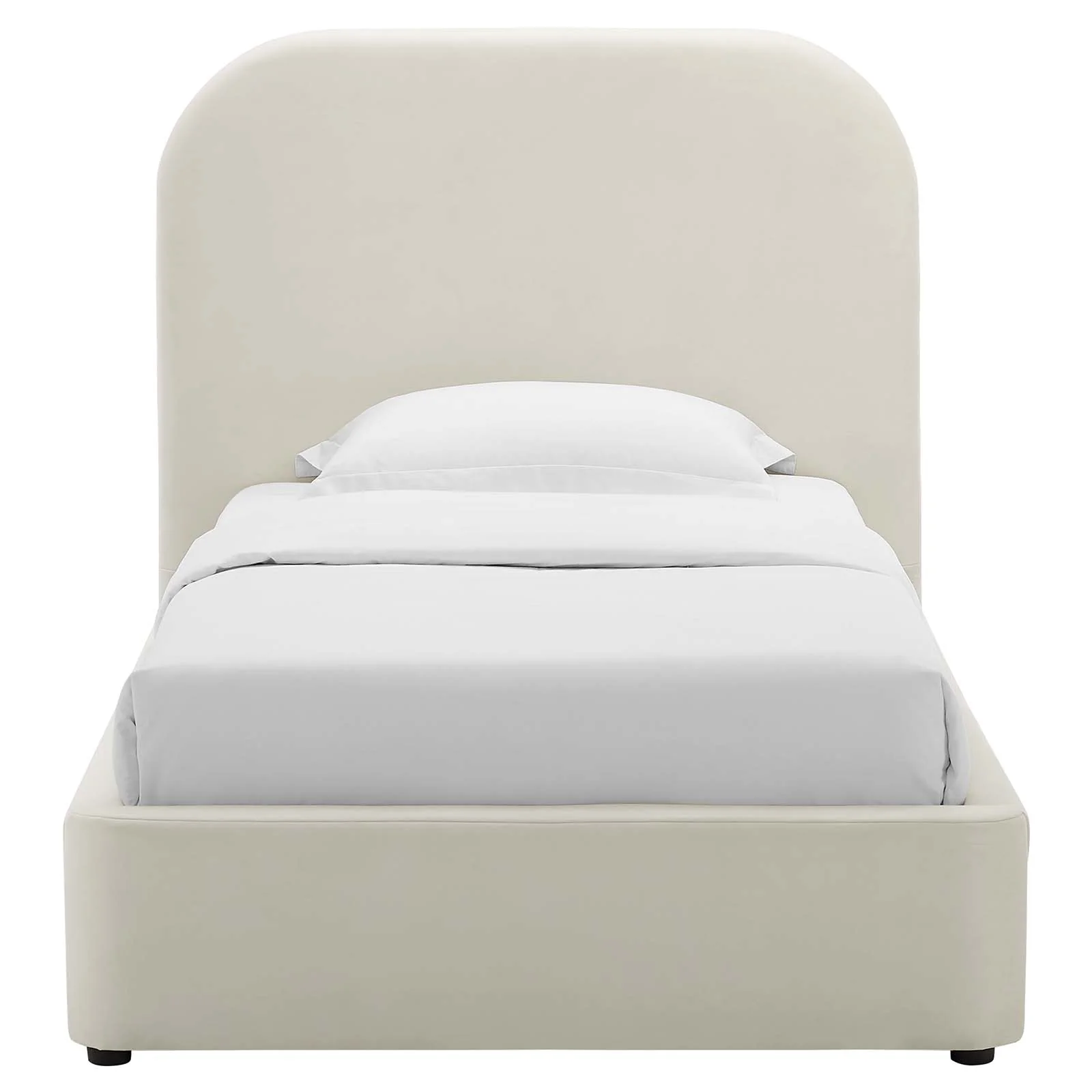 Keynote Performance Velvet Curved Twin Platform Bed By Modway - MOD-7137 - Image 4