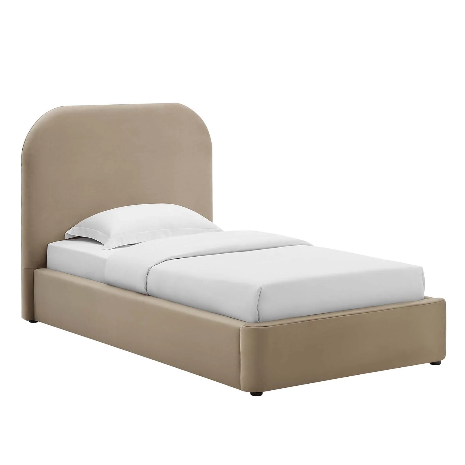 Keynote Performance Velvet Curved Twin Platform Bed By Modway - MOD-7137 - Image 9