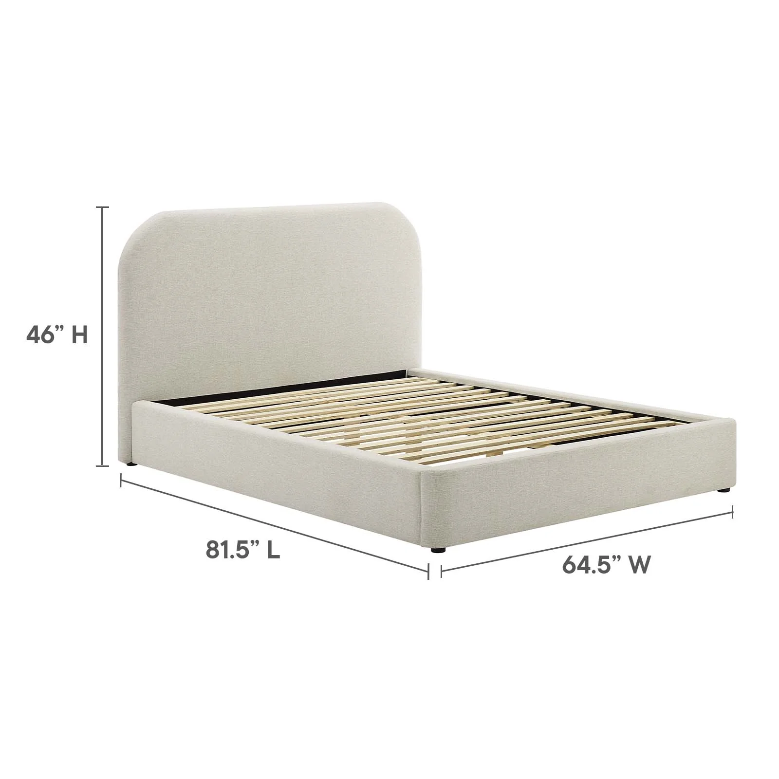 Keynote Upholstered Fabric Curved Full Platform Bed By Modway - MOD-7138 - Image 6