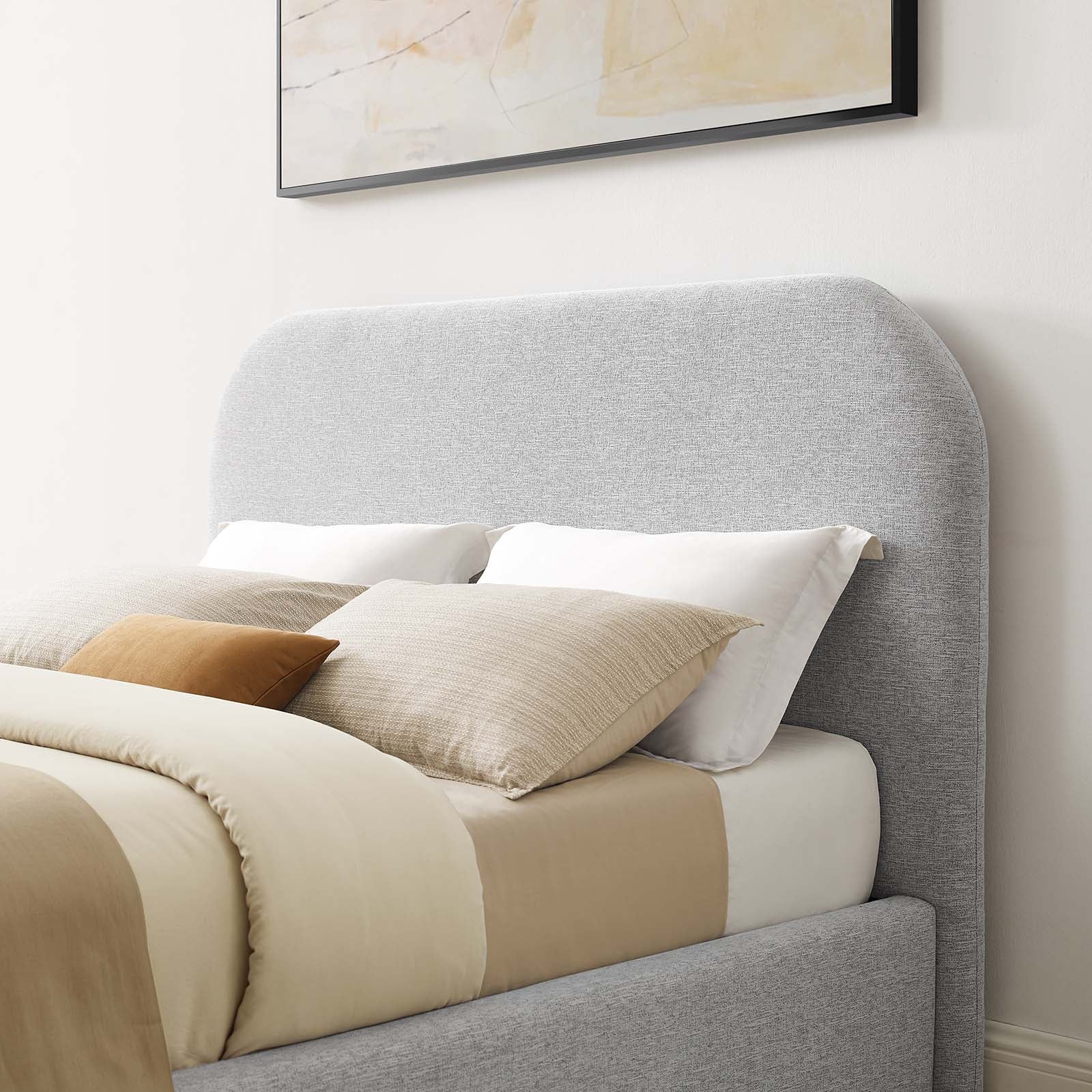 Keynote Upholstered Fabric Curved Queen Platform Bed By Modway - MOD-7140 - Image 16