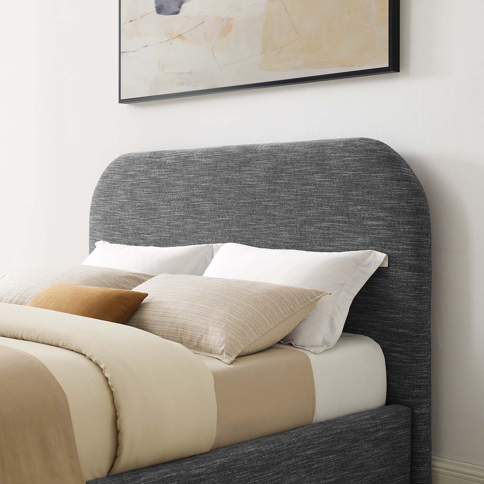 Keynote Upholstered Fabric Curved Queen Platform Bed By Modway - MOD-7140 - Image 24