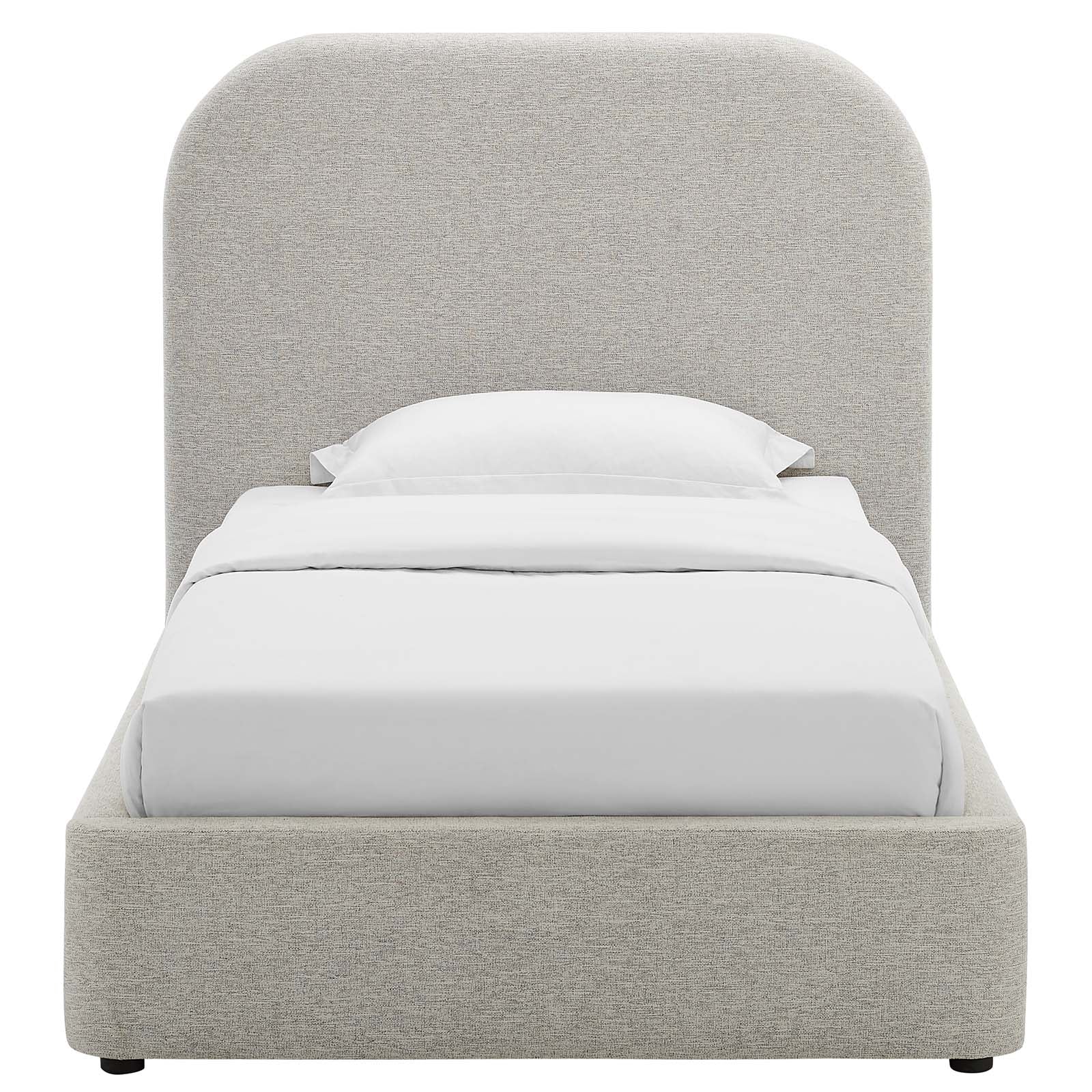 Keynote Upholstered Fabric Curved Twin Platform Bed By Modway - MOD-7136 - Image 12