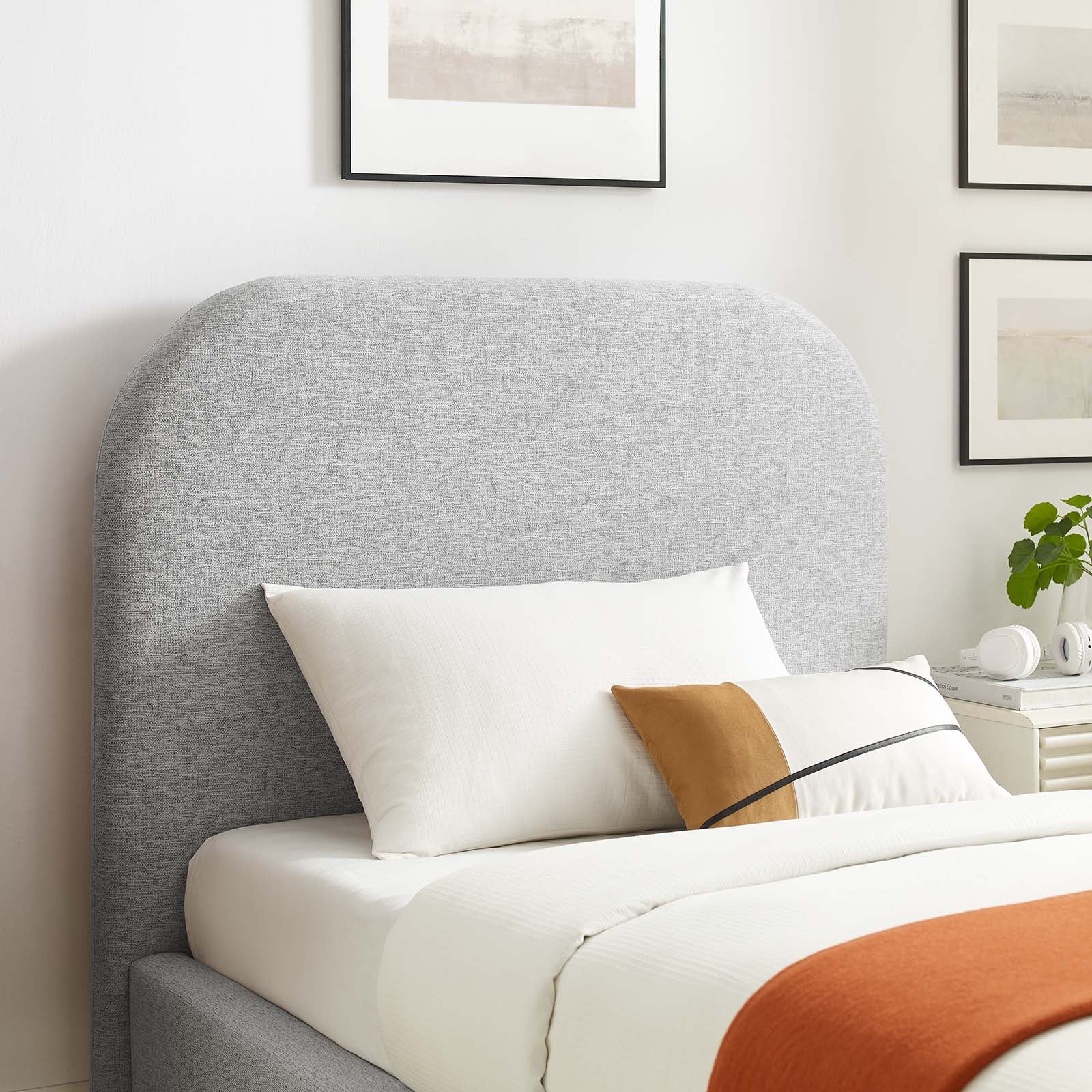 Keynote Upholstered Fabric Curved Twin Platform Bed By Modway - MOD-7136 - Image 16