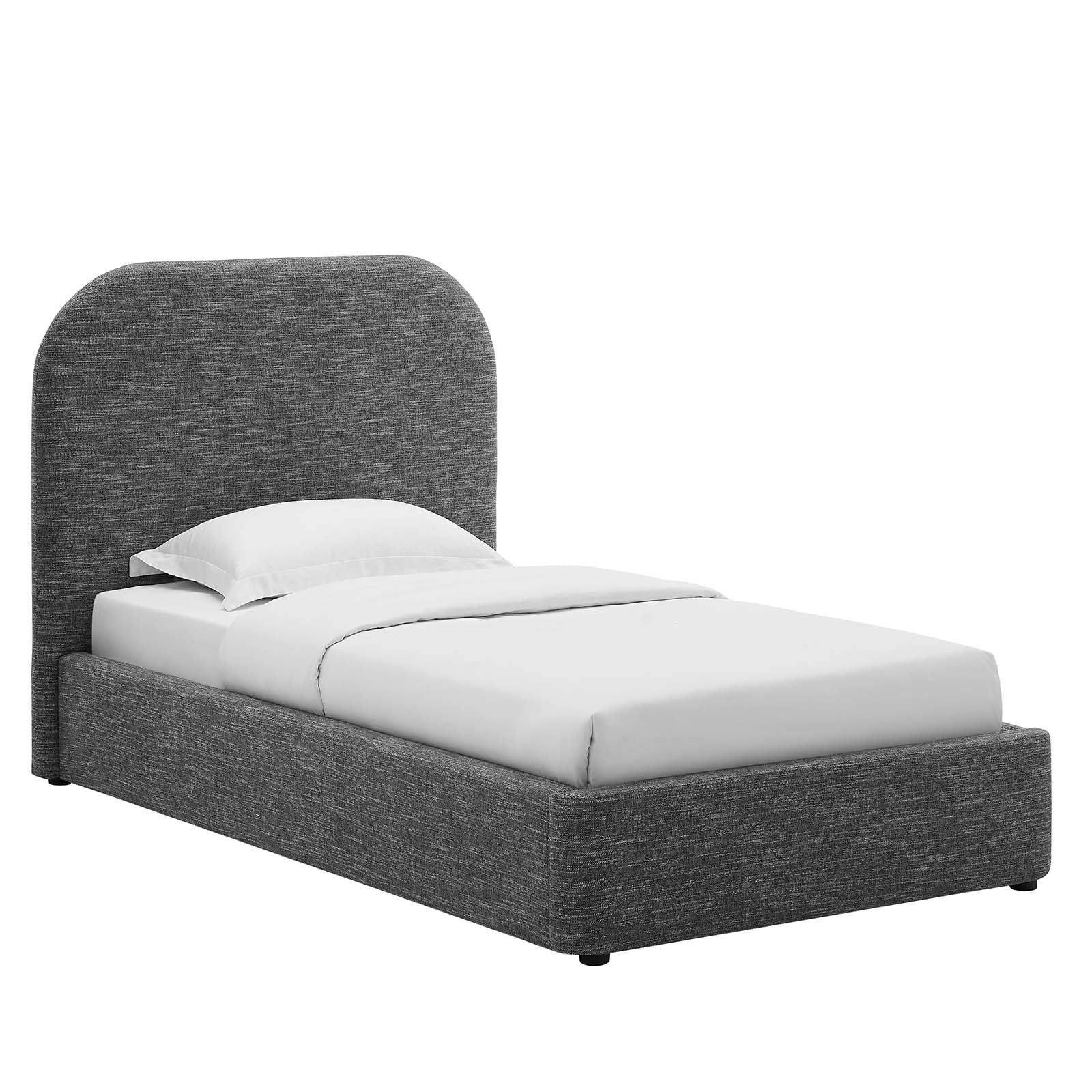 Keynote Upholstered Fabric Curved Twin Platform Bed By Modway - MOD-7136 - Image 17