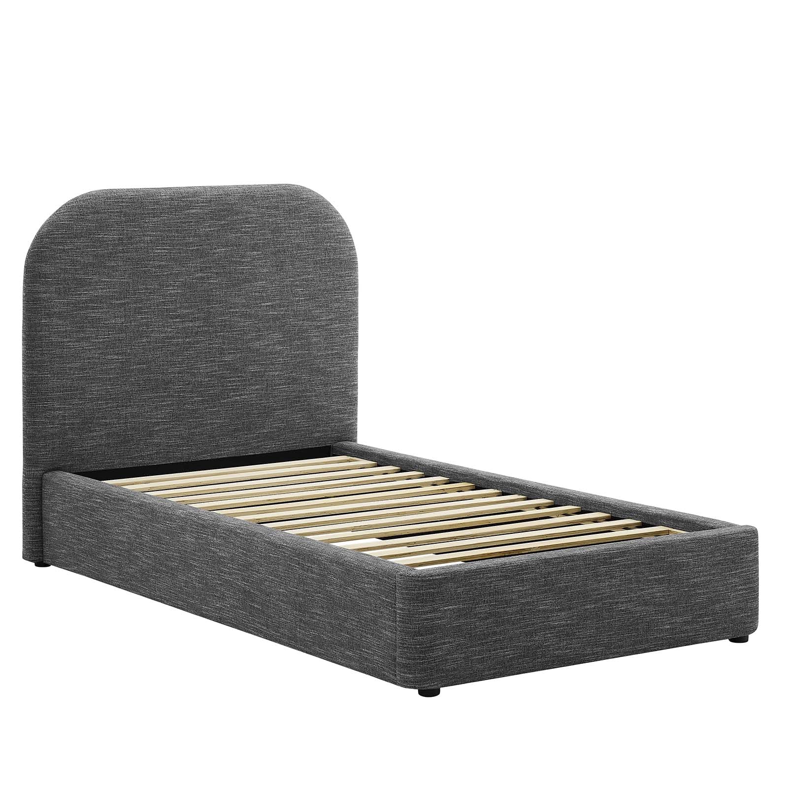 Keynote Upholstered Fabric Curved Twin Platform Bed By Modway - MOD-7136 - Image 18