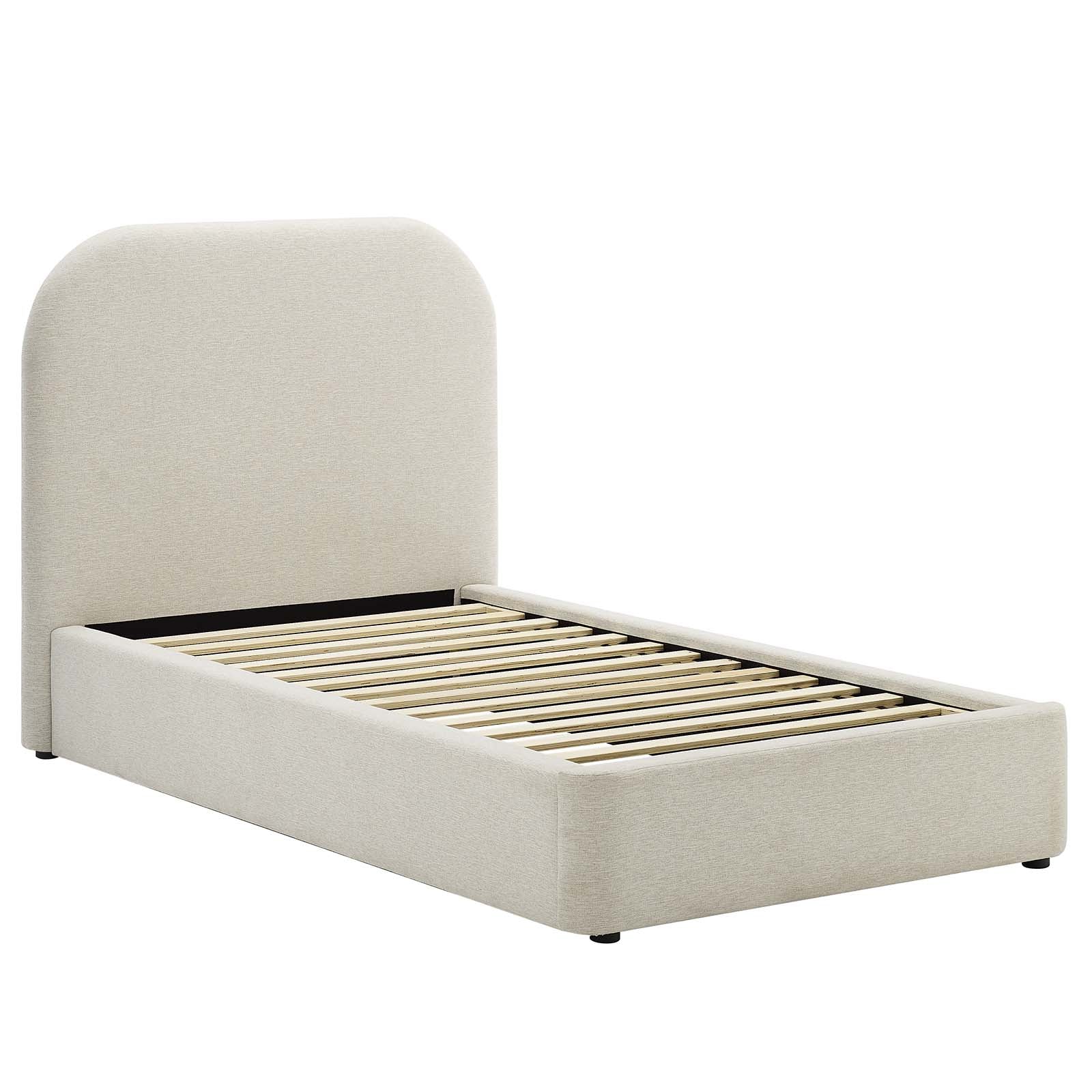 Keynote Upholstered Fabric Curved Twin Platform Bed By Modway - MOD-7136 - Image 2